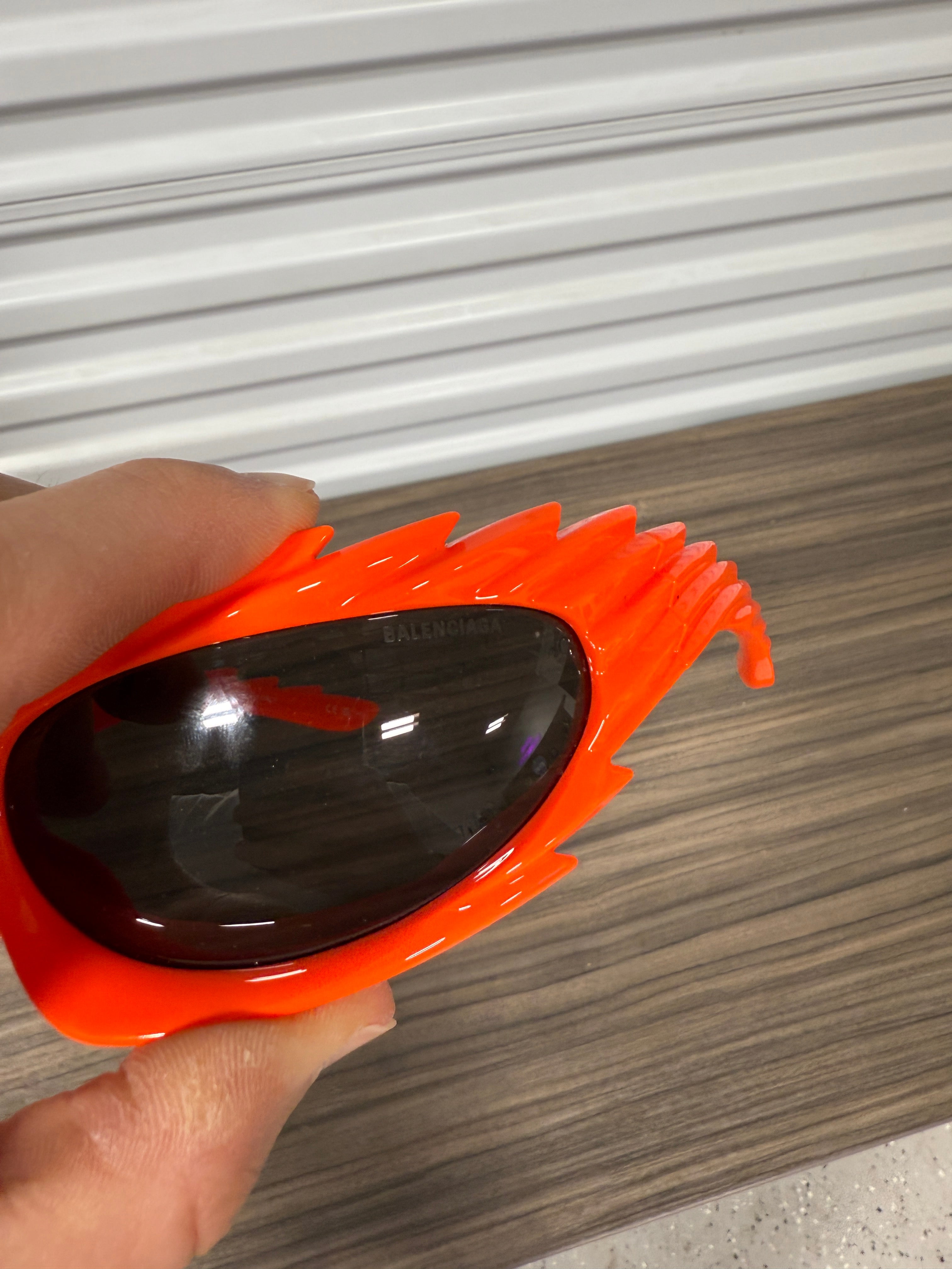 Balenciaga Shield Sunglasses Orange