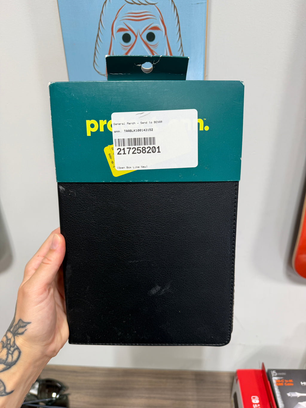 Onn. black tablet folio case aGlaxy Tab S9 FE