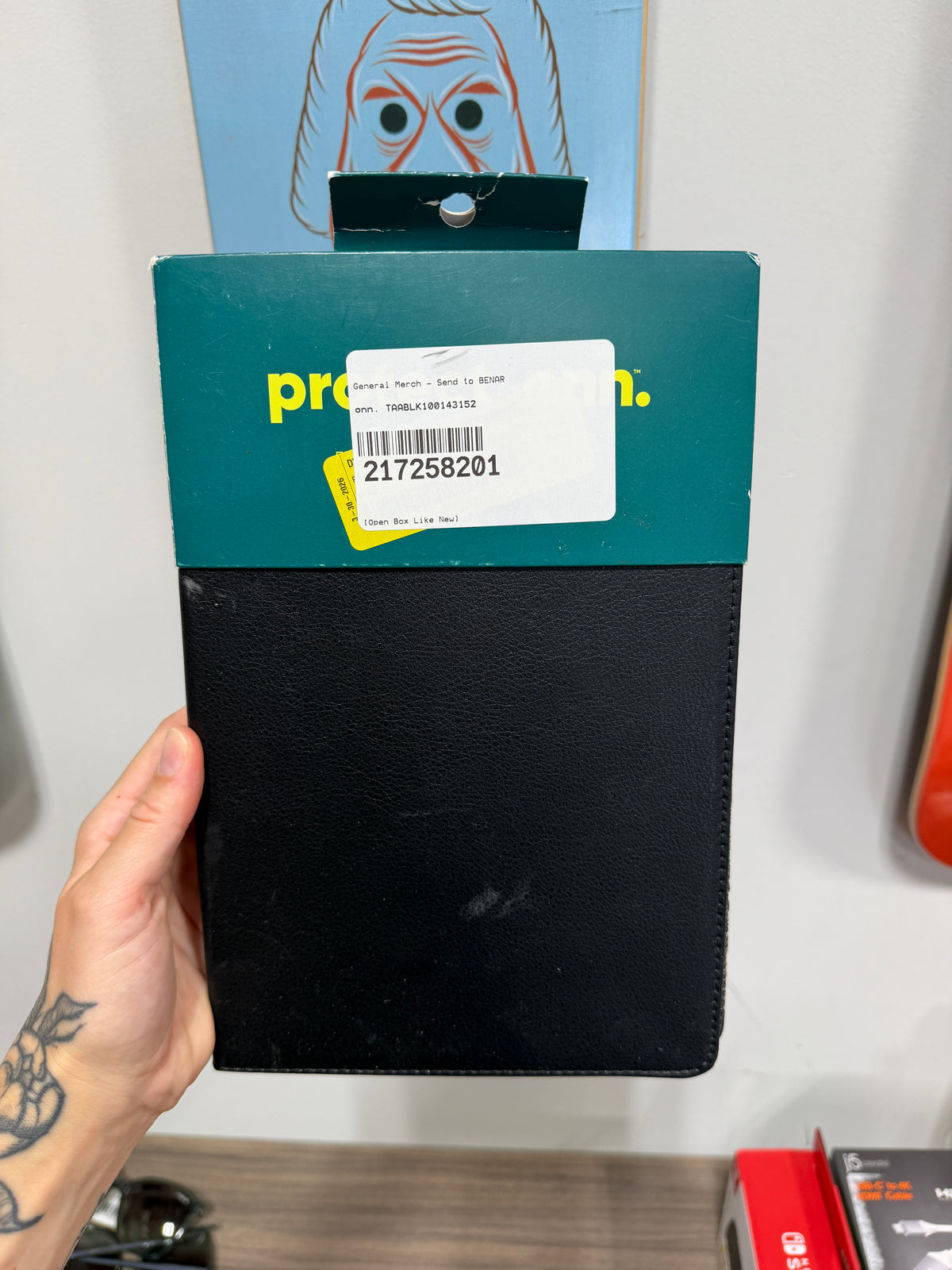 Onn. black tablet folio case aGlaxy Tab S9 FE