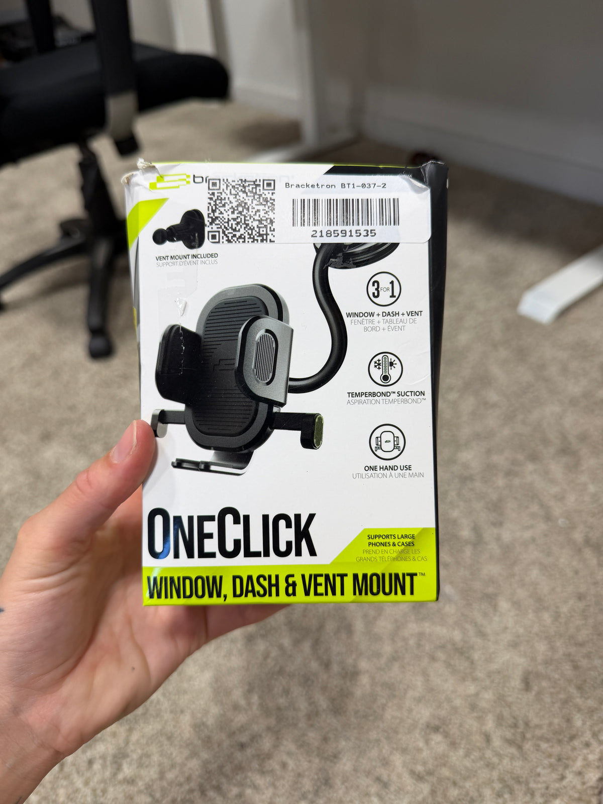 Bracketron OneClick Flex Window, Dash & Vent Mount