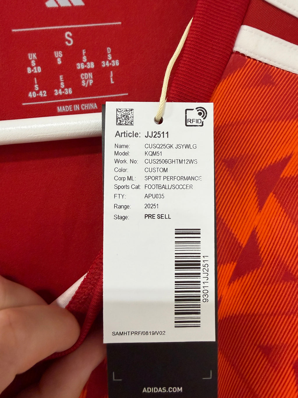 Adidas 2025 Womens Goalkeeper Longsleeve Size S