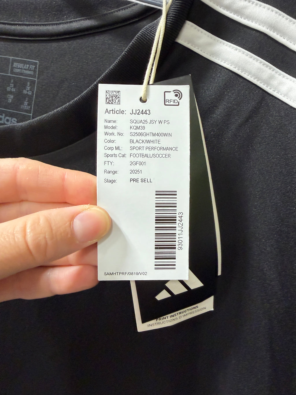 Adidas Squadra 25 Jersey Preschool sz 2XL