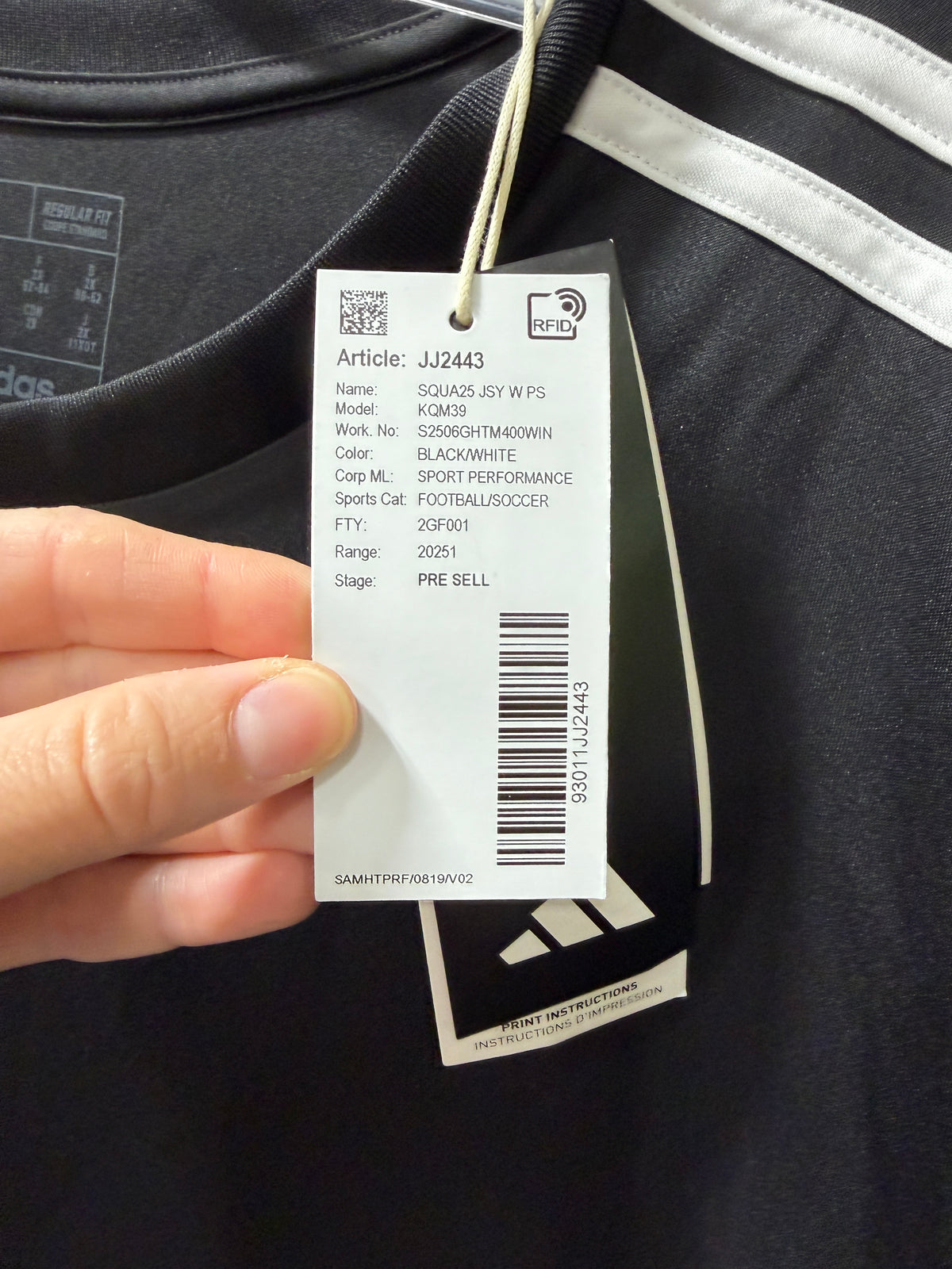 Adidas Squadra 25 Jersey Preschool sz 2XL