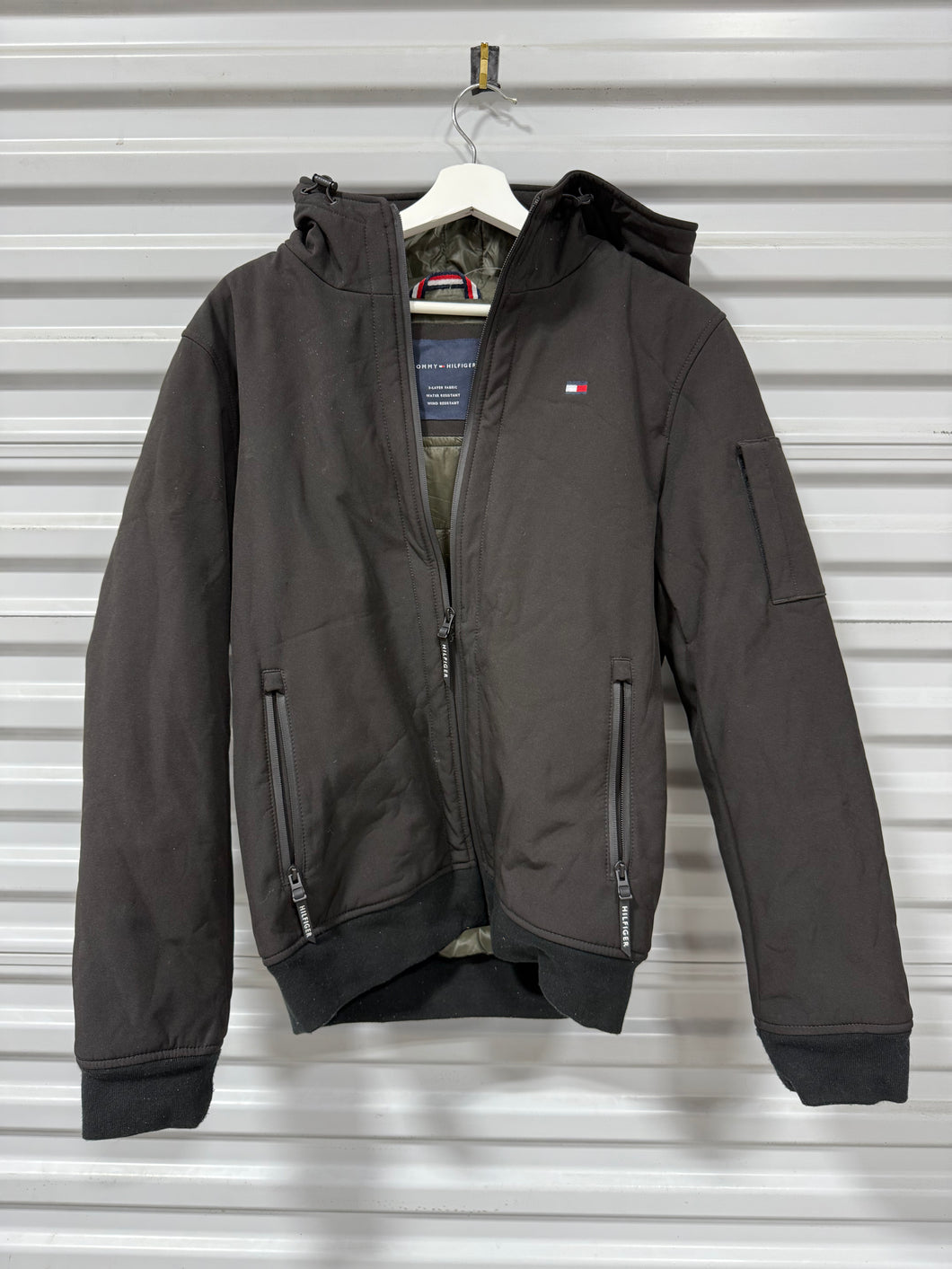 Tommy Hilfiger Zip Up Hoodie Black Sz S