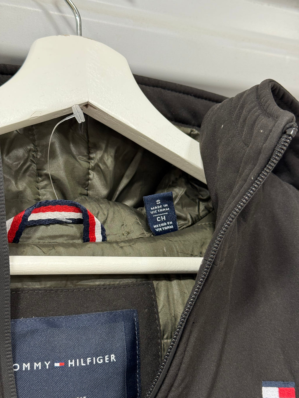 Tommy Hilfiger Zip Up Hoodie Black Sz S
