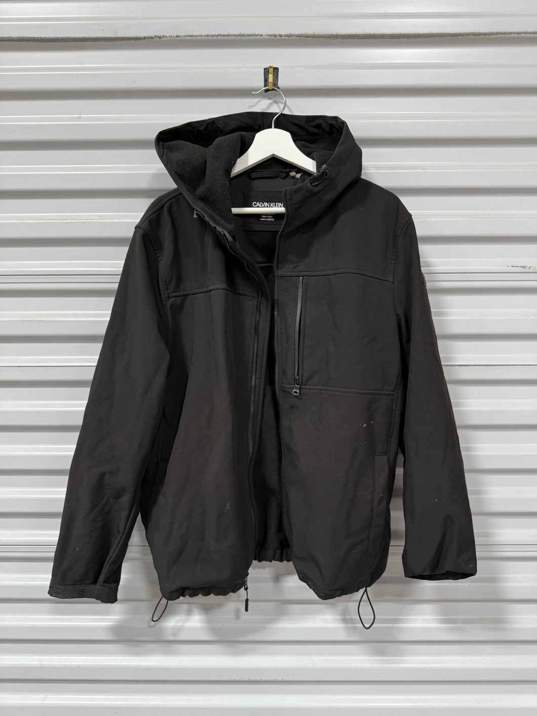 Calvin Klein Zip Up Hoodie Black Sz L