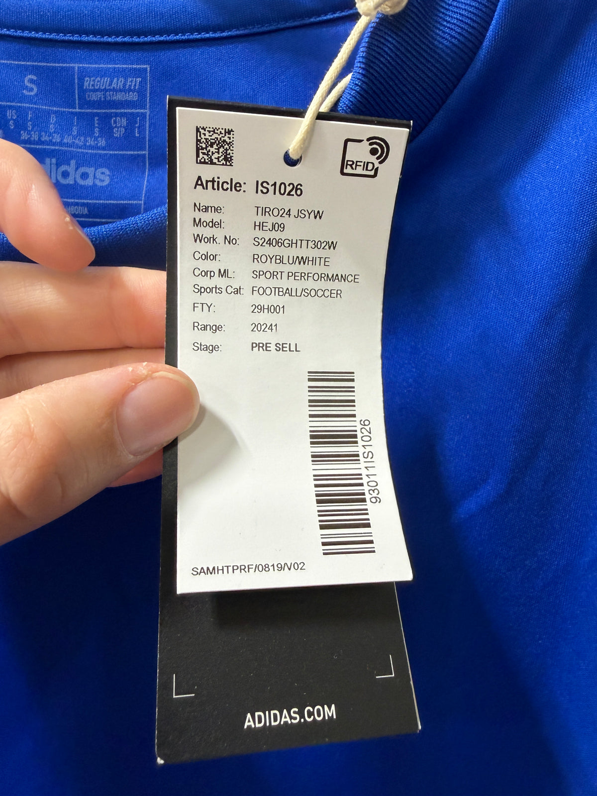 Adidas Tiro 24 Jersey men's sz S
