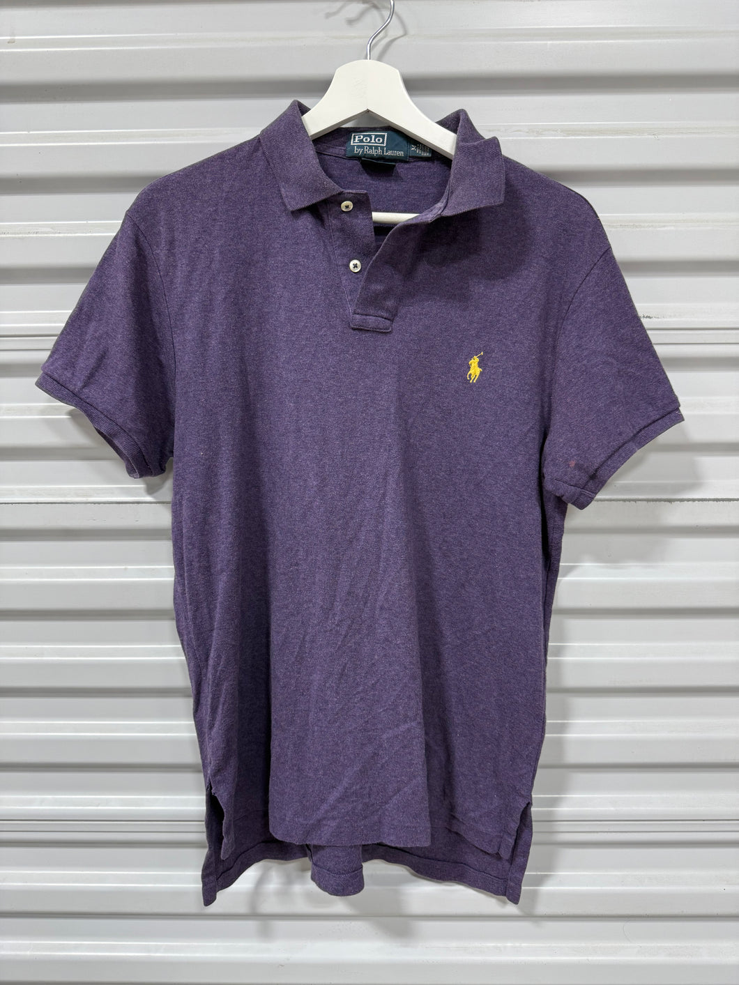 Polo Collard Shirt Purple Sz M