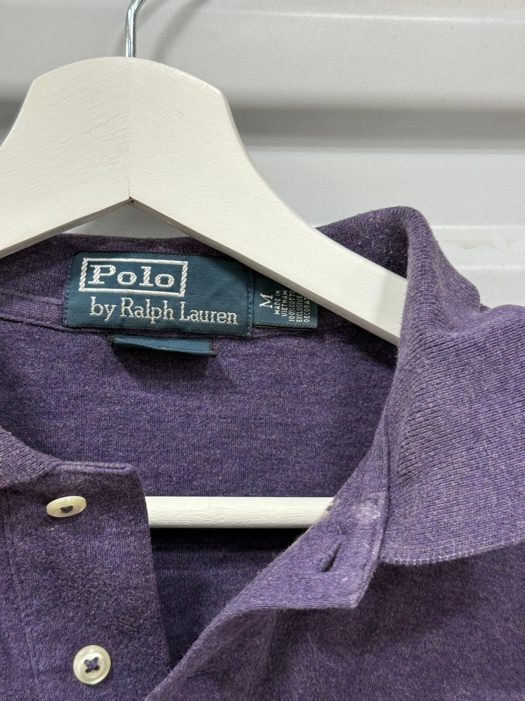 Polo Collard Shirt Purple Sz M