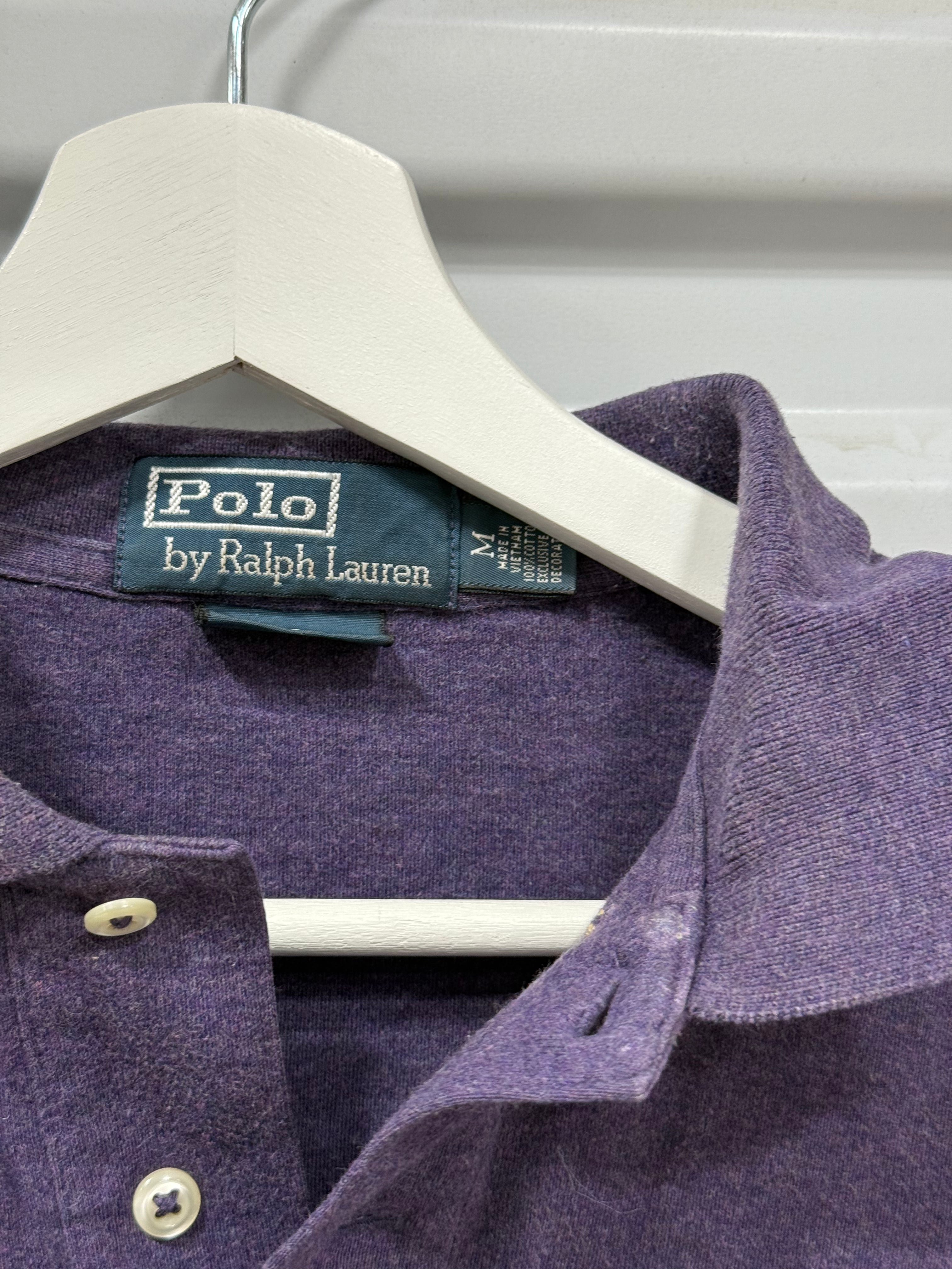 Polo Collard Shirt Purple Sz M