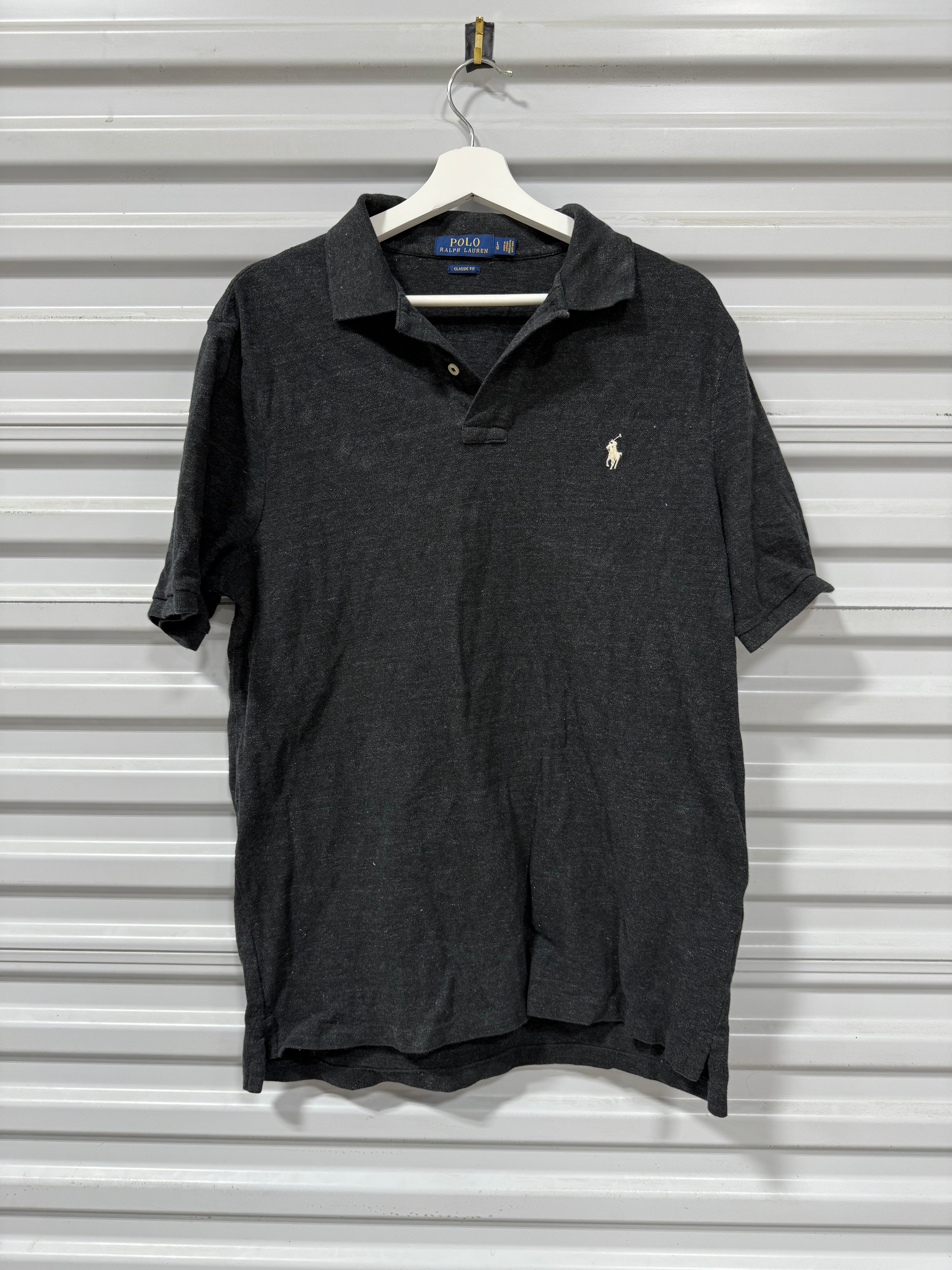 Polo Collard Shirt Dark Grey Sz L