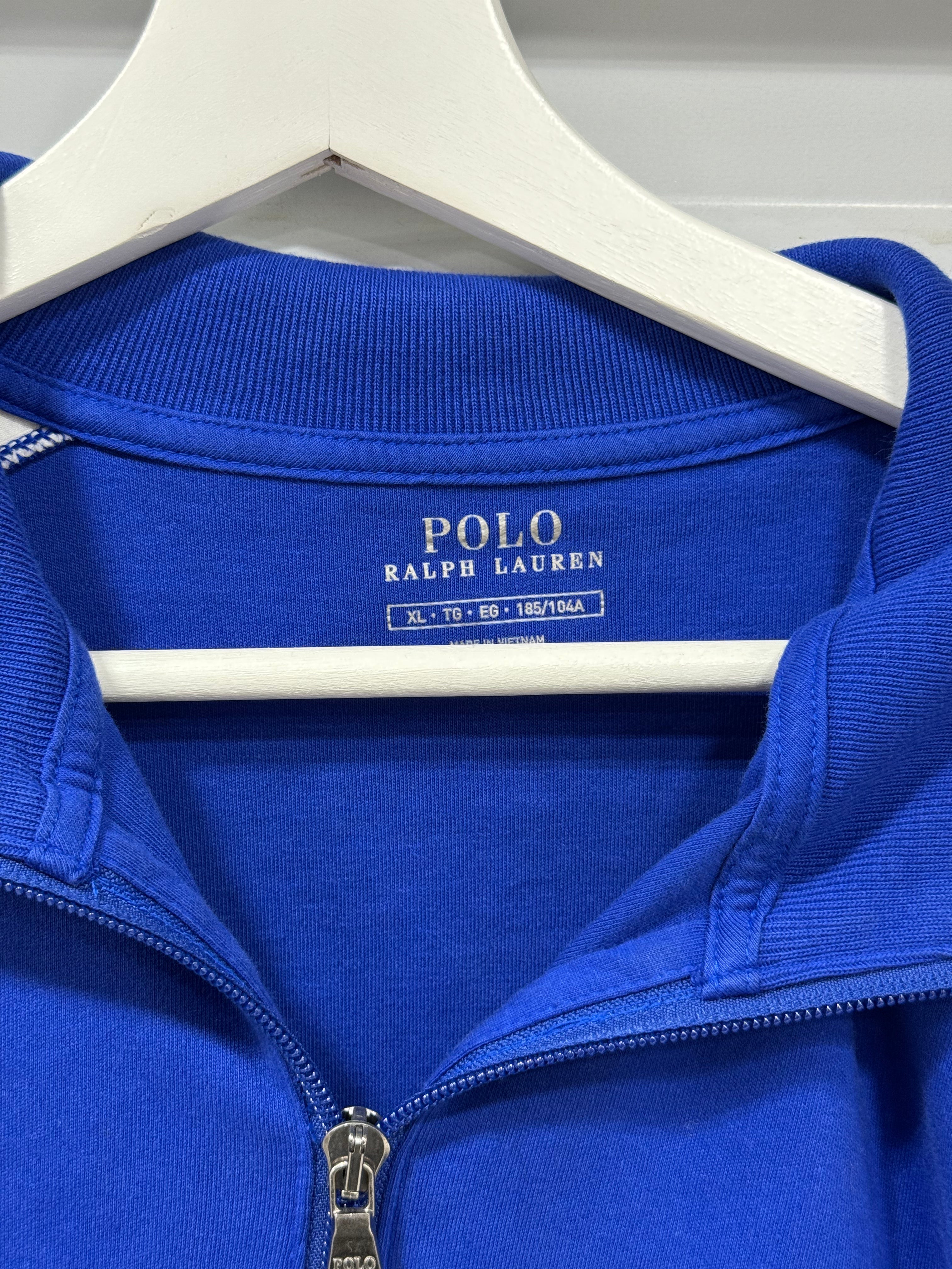 Polo Collard Zip Up Blue Sz XL