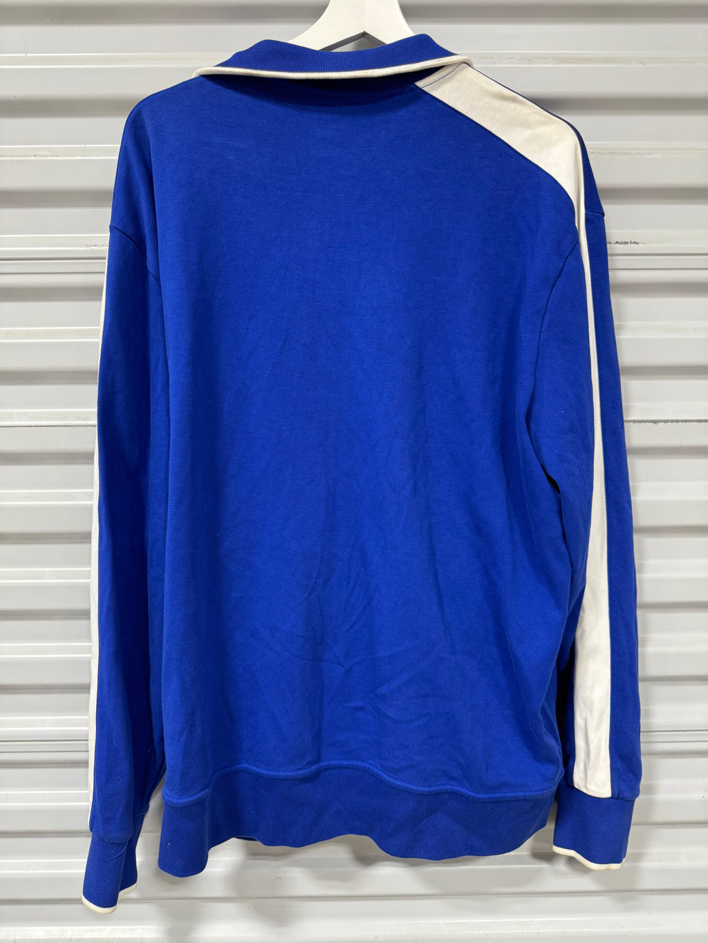 Polo Collard Zip Up Blue Sz XL