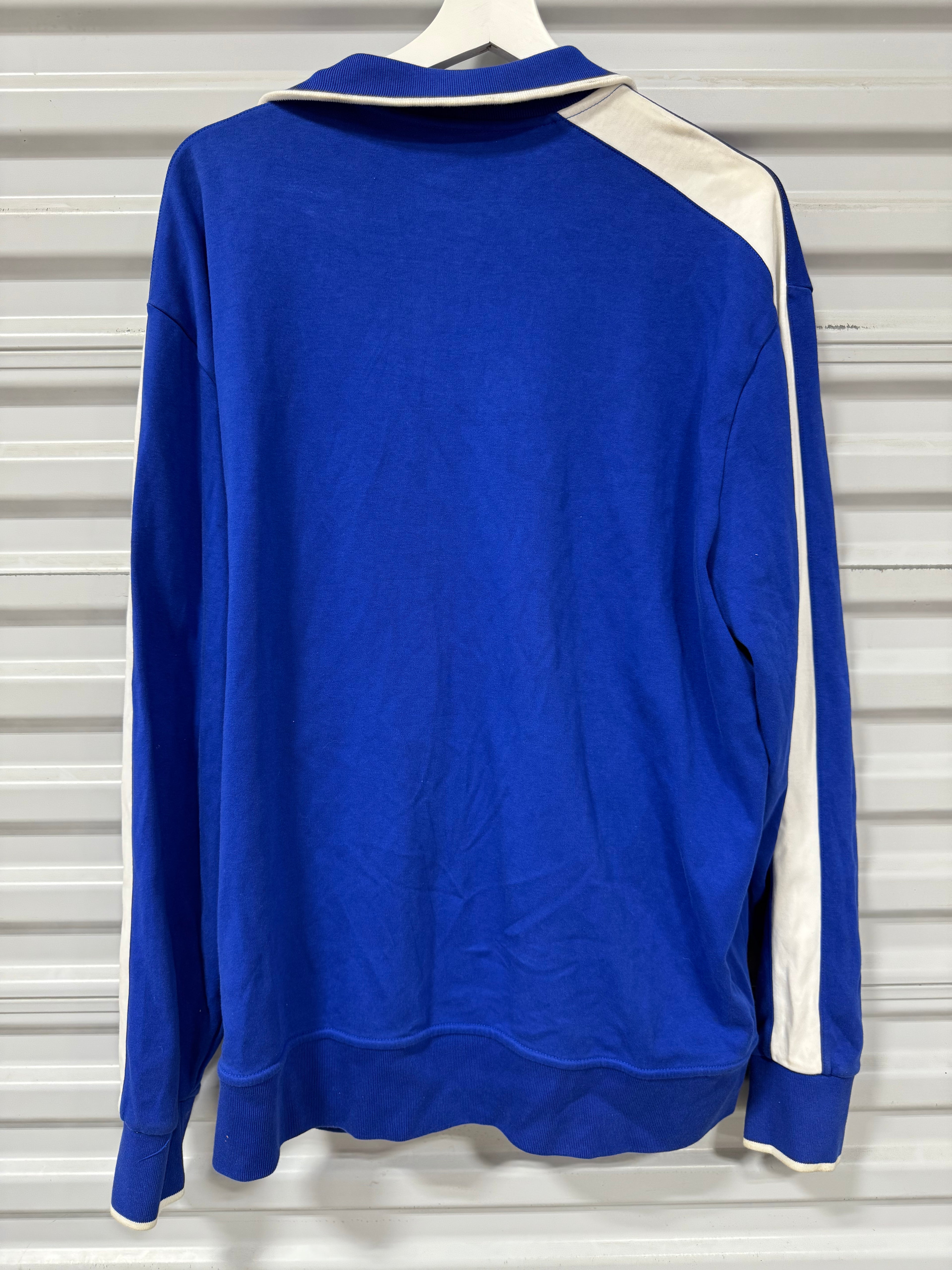 Polo Collard Zip Up Blue Sz XL