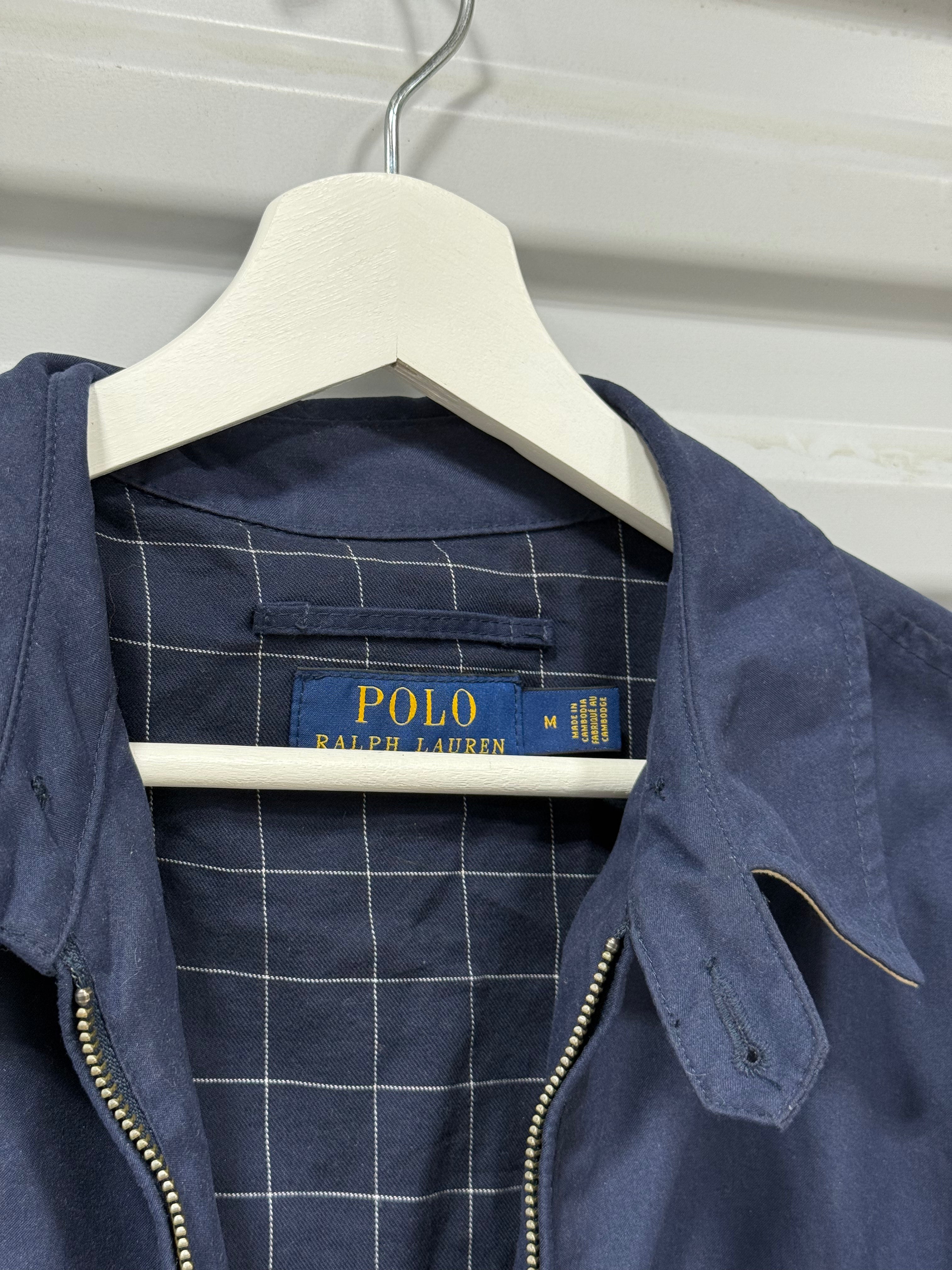 Polo Collard Jacket Navy Blue Sz M