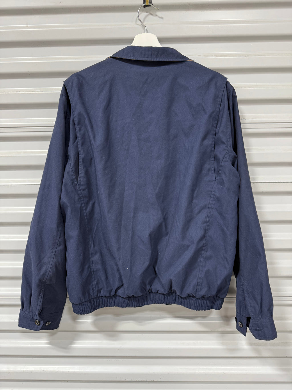 Polo Collard Jacket Navy Blue Sz M