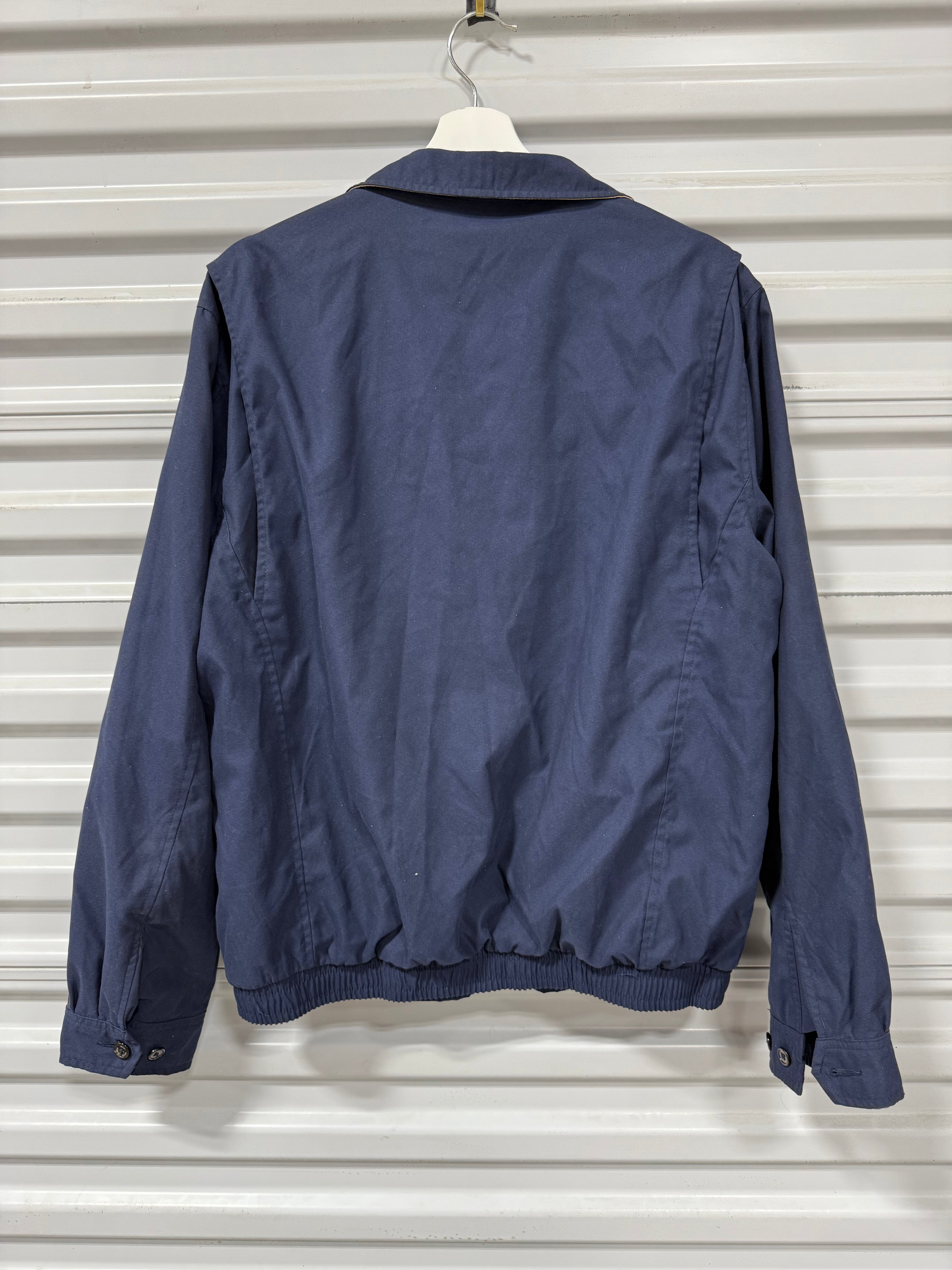 Polo Collard Jacket Navy Blue Sz M