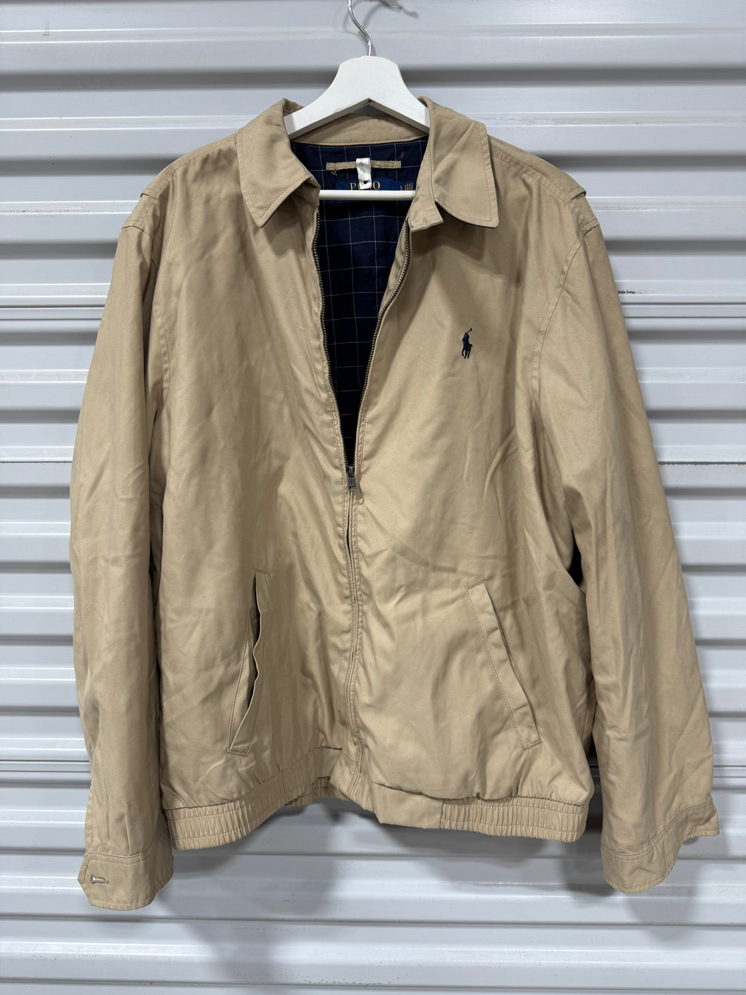 Polo Collard Jacket Tan Sz L