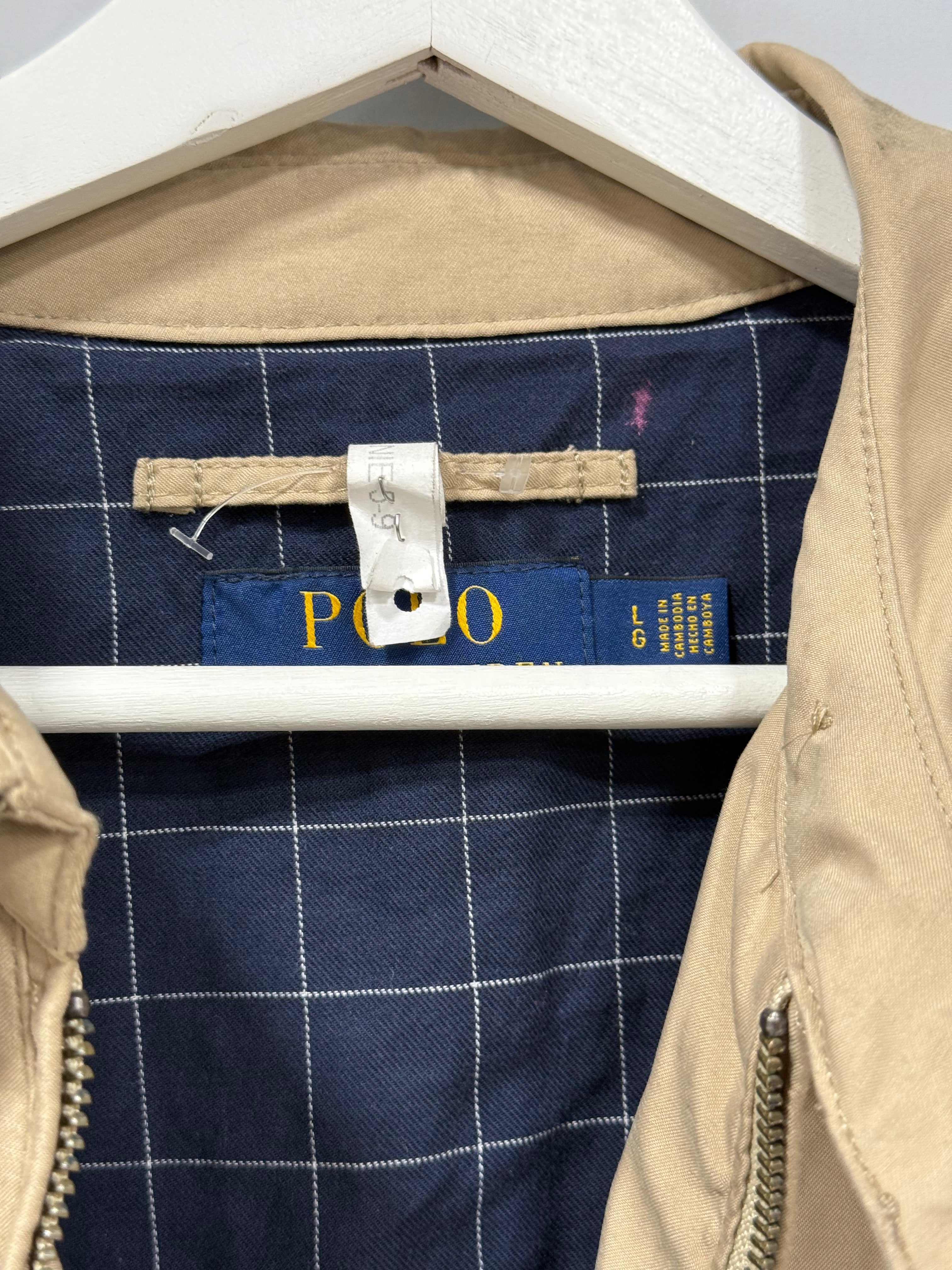 Polo Collard Jacket Tan Sz L