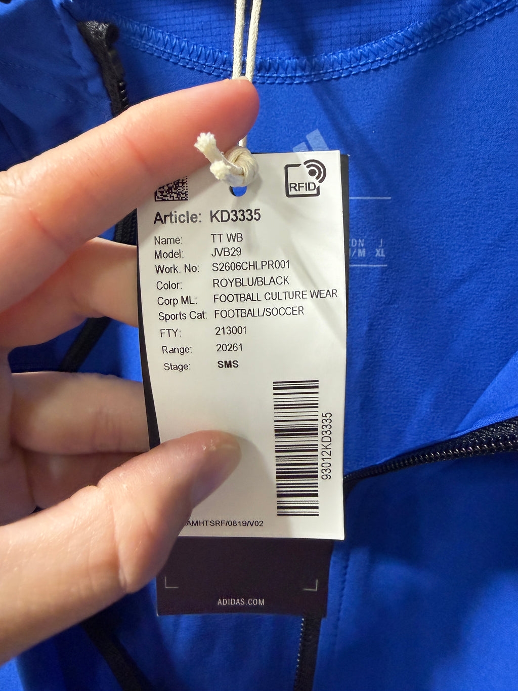 Adidas Tiro Travel Windbreaker men's sz M