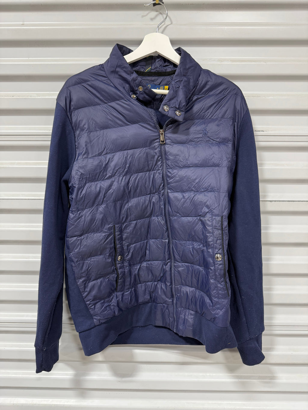 Polo Puffer Style Long Sleeve Navy Sz M