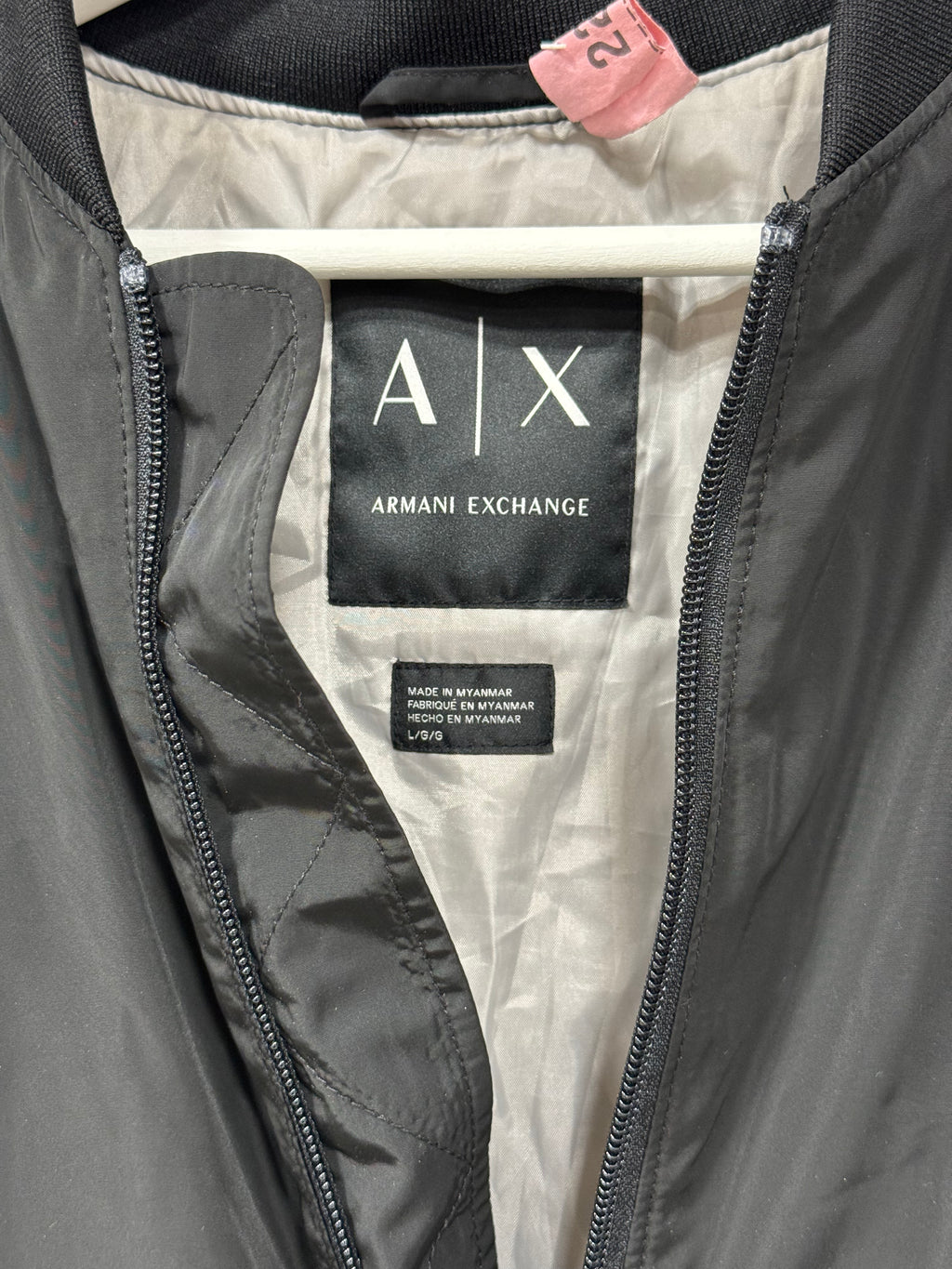 Armani Exchange Zip Up Jacket Black Sz L