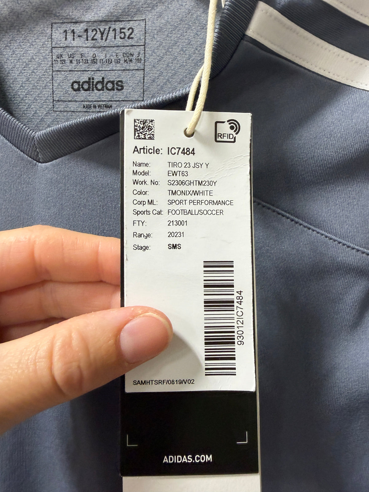 Adidas Tiro 23 League Jersey youth sz 11-12Y