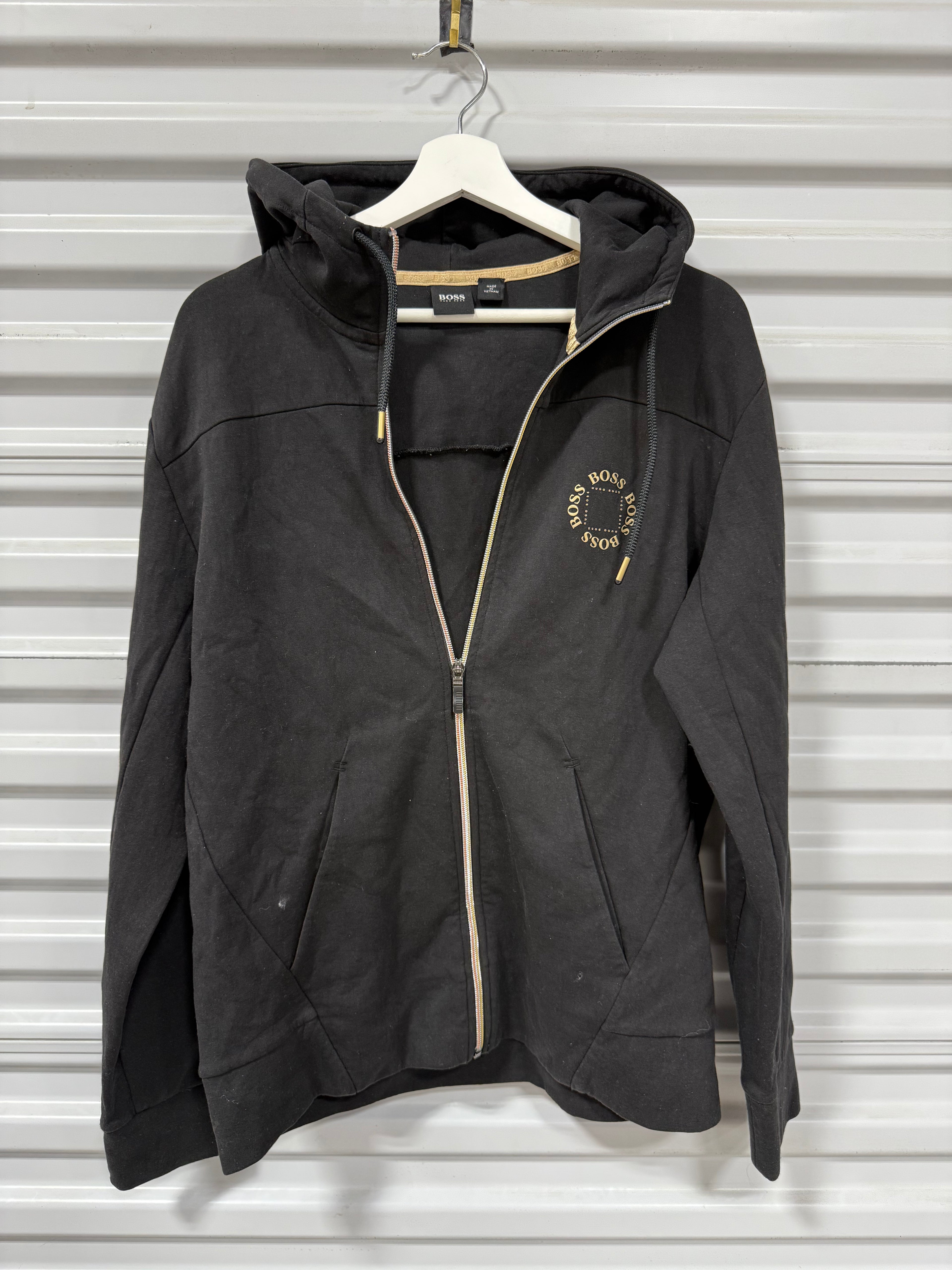 Hugo Boss Zip Up Hoodie Black Sz L
