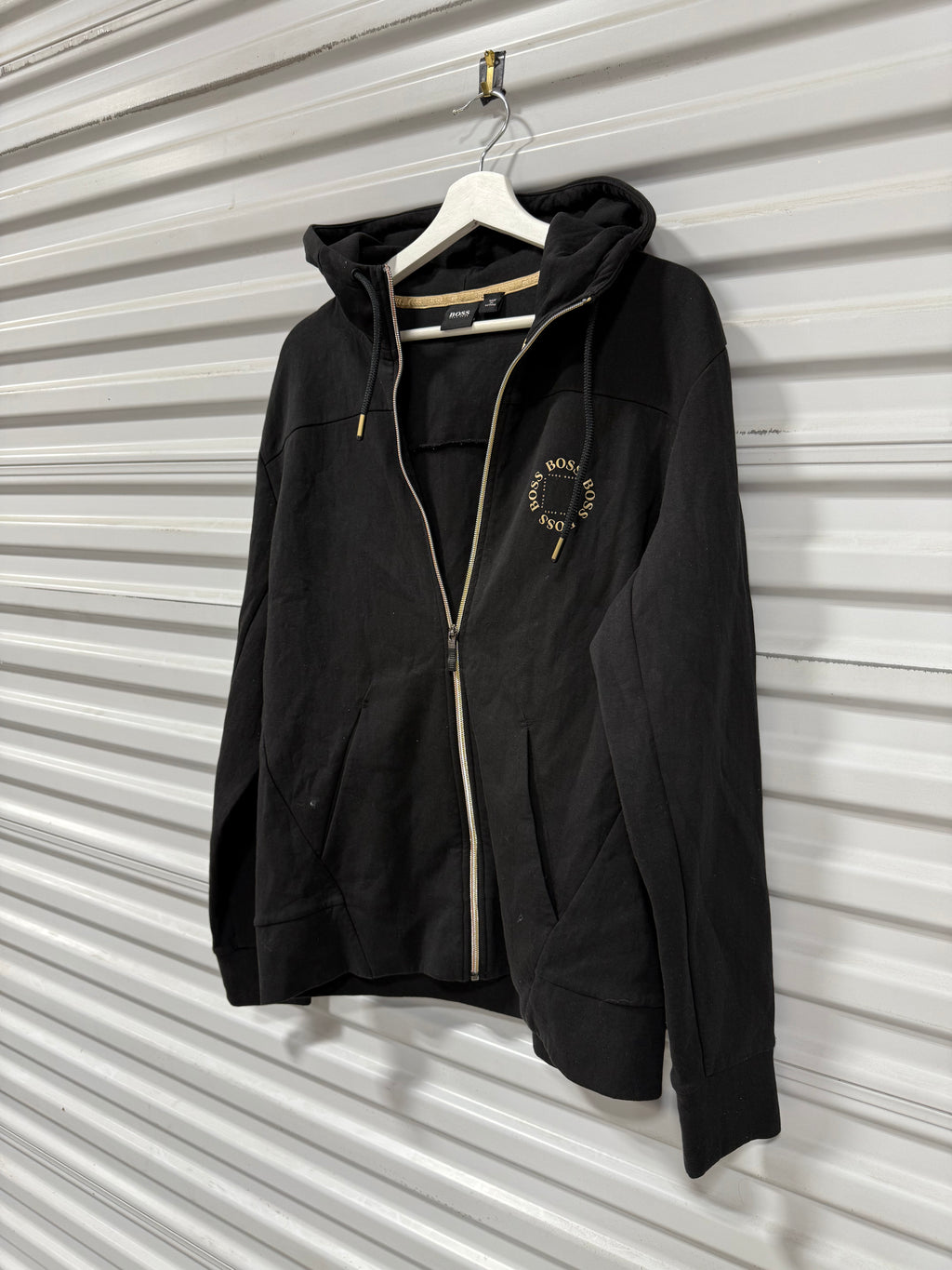 Hugo Boss Zip Up Hoodie Black Sz L