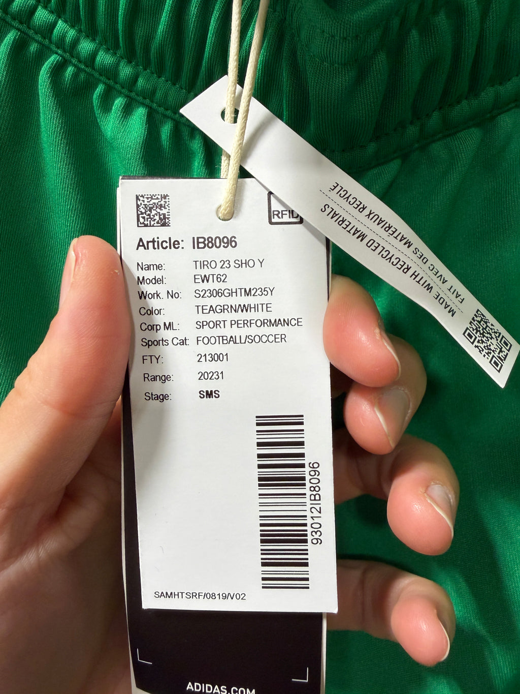 Adidas Tiro 23 League Shorts sz youth 11-12Y