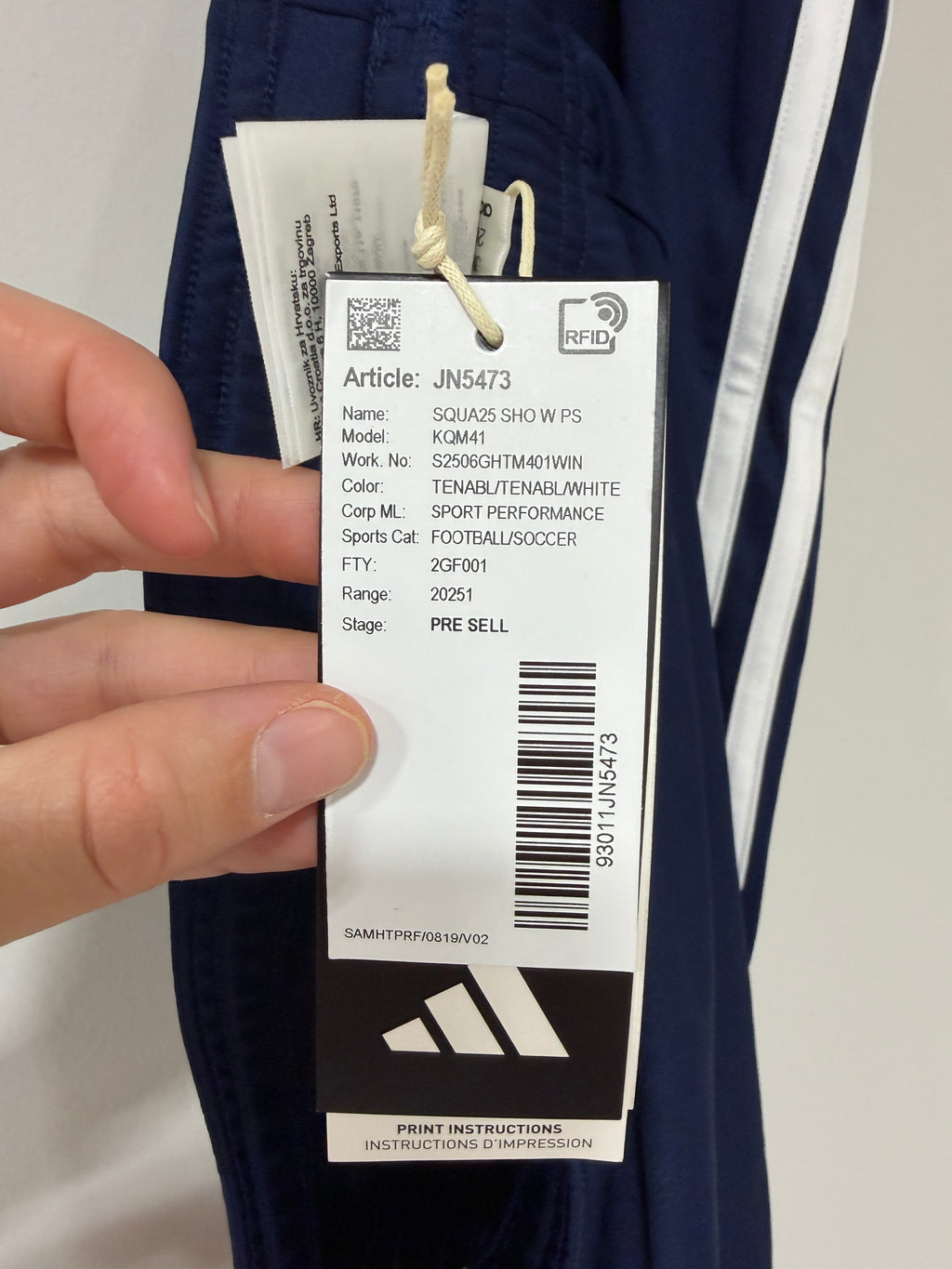 Adidas Squadra Shorts Womens Size 2XL Navy Blue
