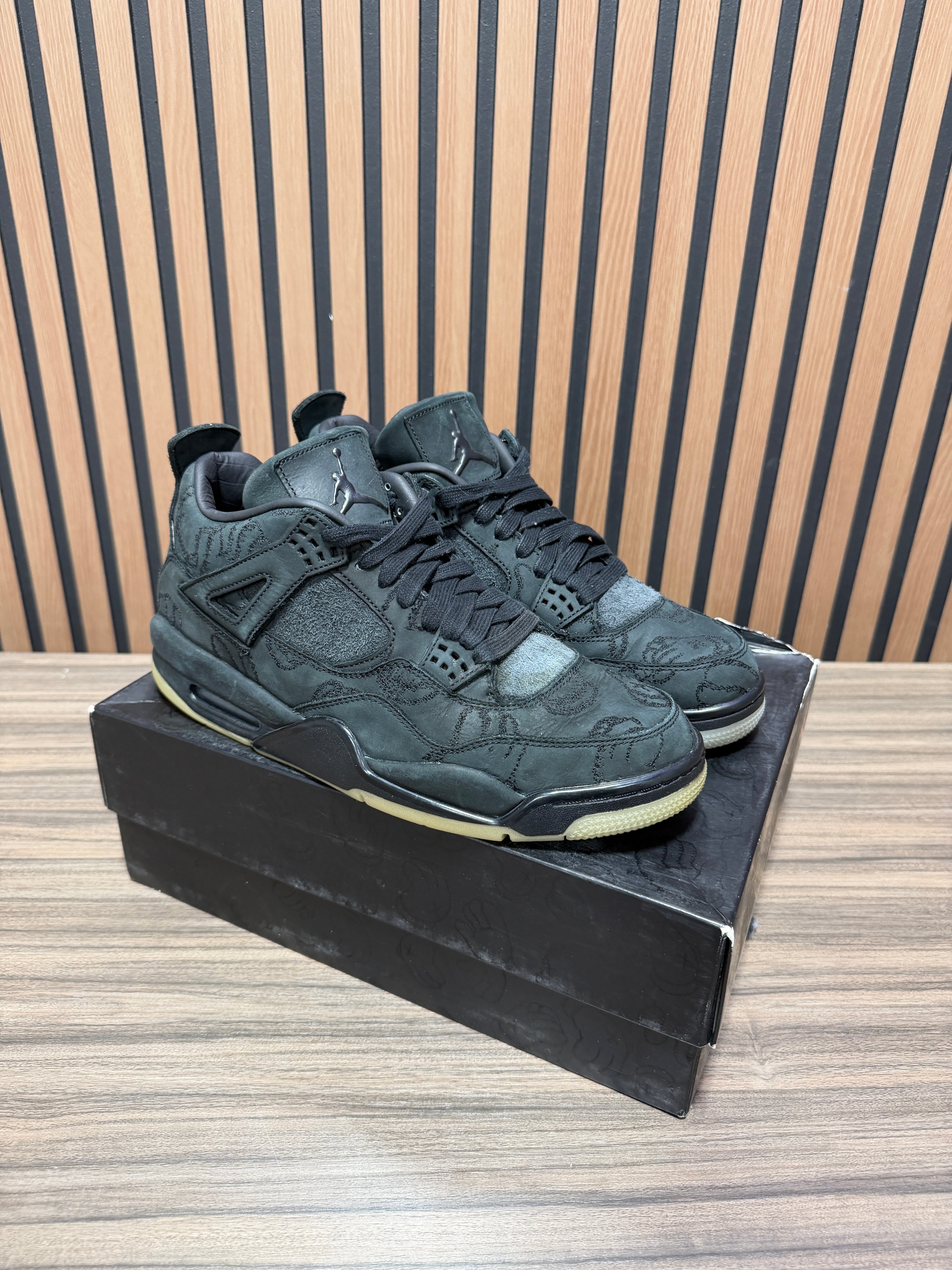 KAWS x Air Jordan 4 Retro 'Black' Sz 10.5