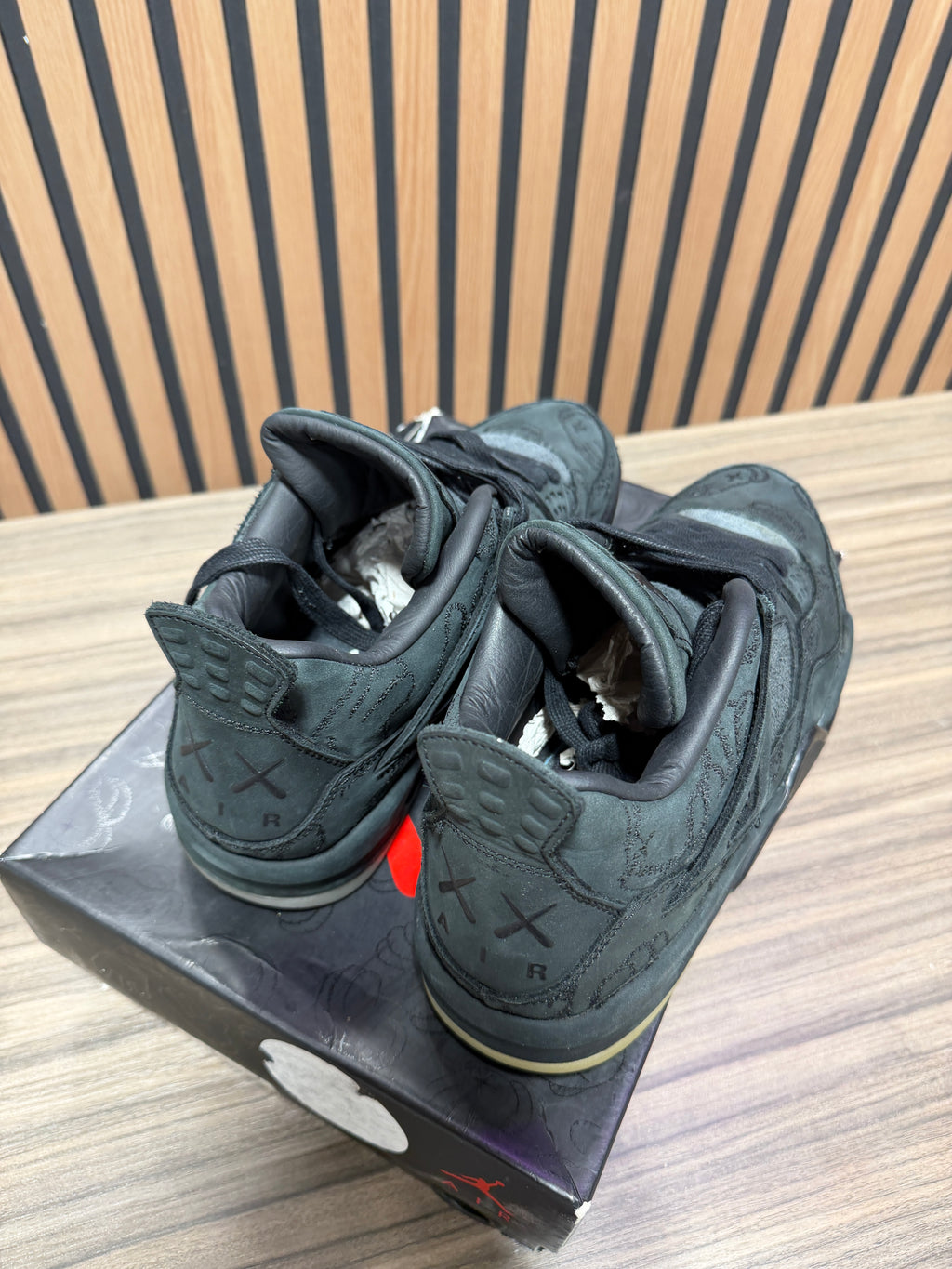 KAWS x Air Jordan 4 Retro 'Black' Sz 10.5