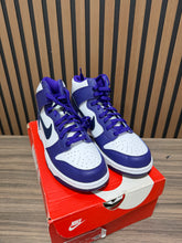 Load image into Gallery viewer, Nike Dunk High Electro Purple Midnight Navy Sz 6.5Y
