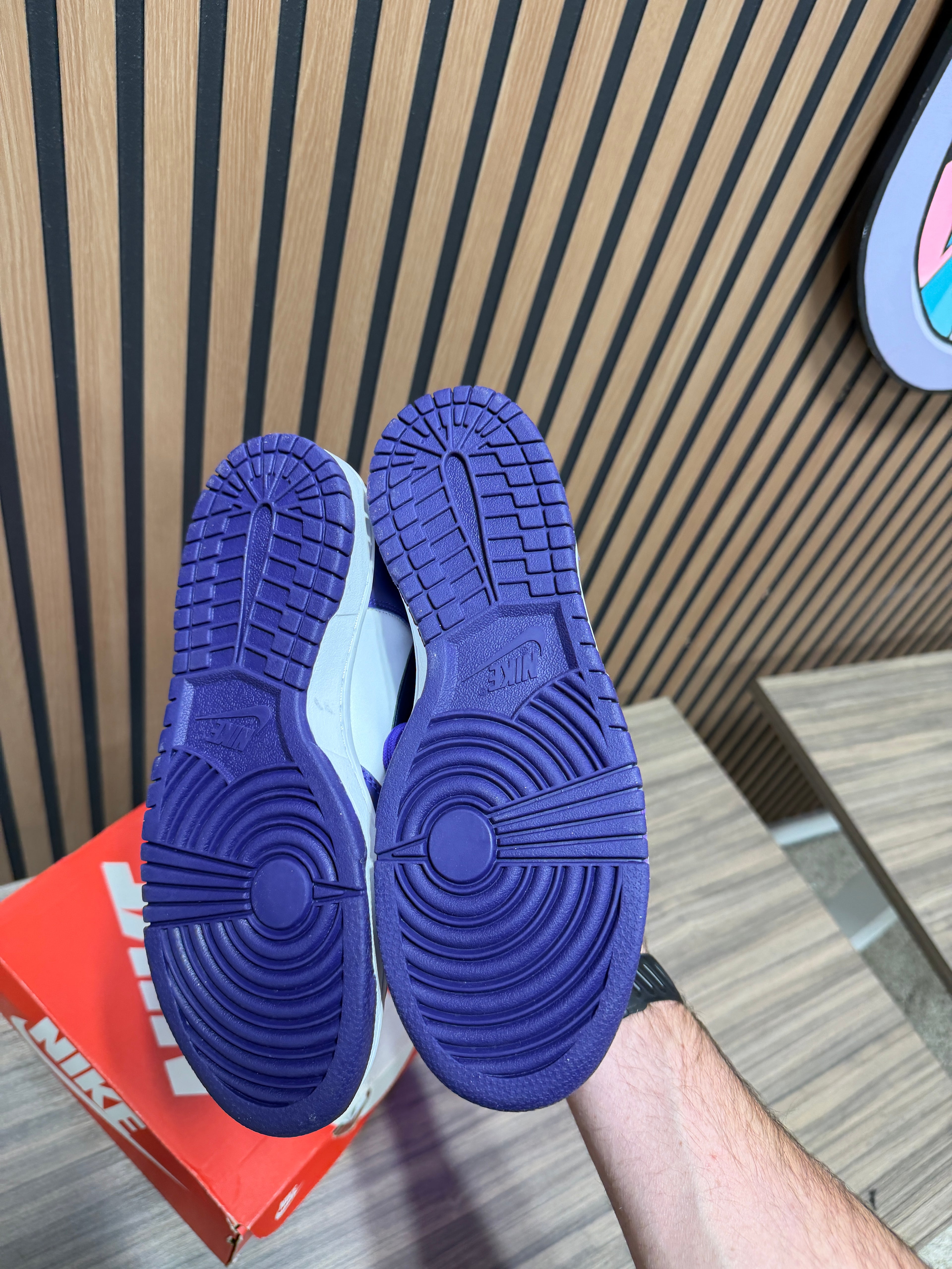 Nike Dunk High Electro Purple Midnight Navy Sz 6.5Y