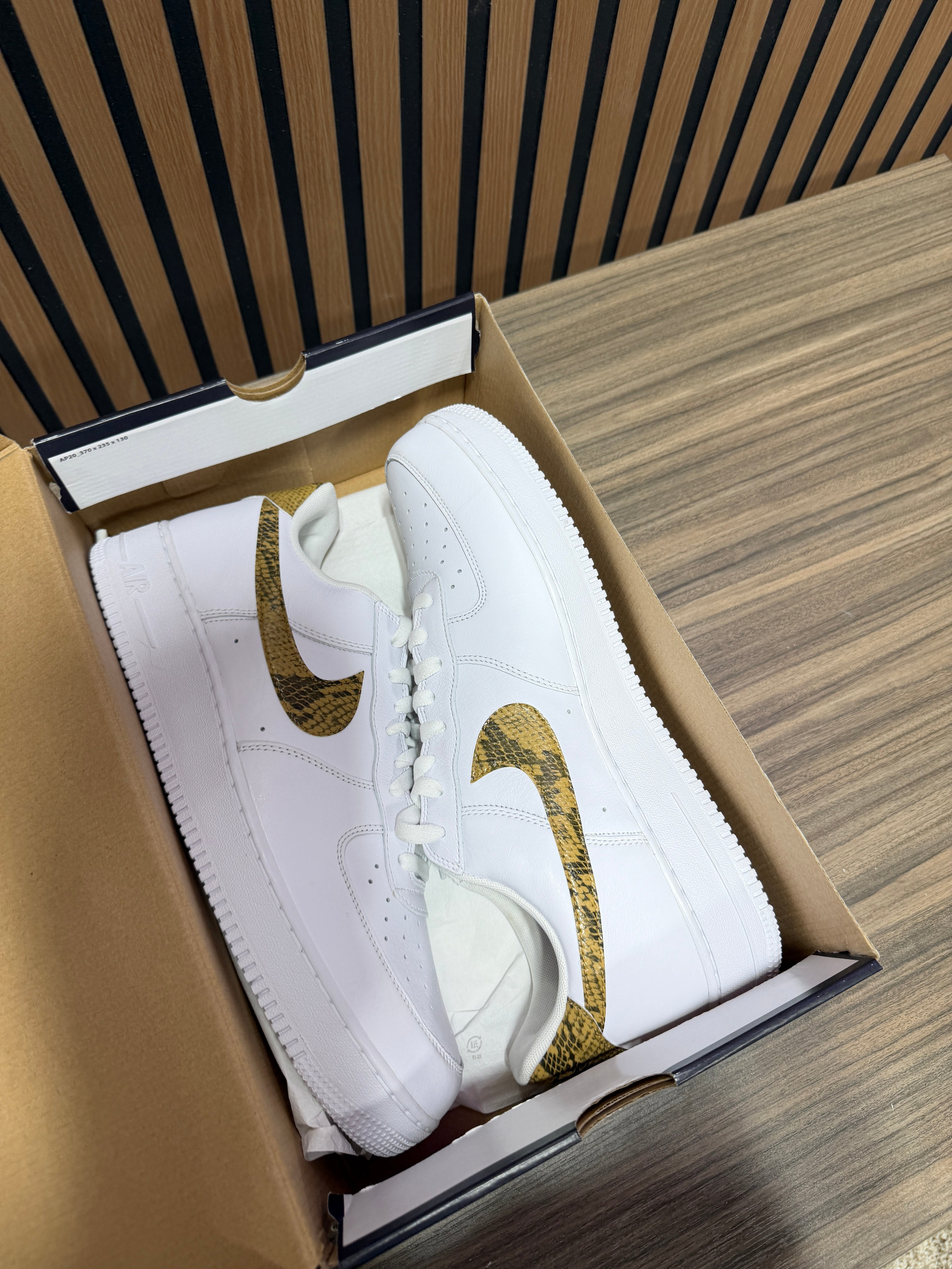 Nike Air Force 1 Low Retro 'Ivory Snake' 2019 Sz 15