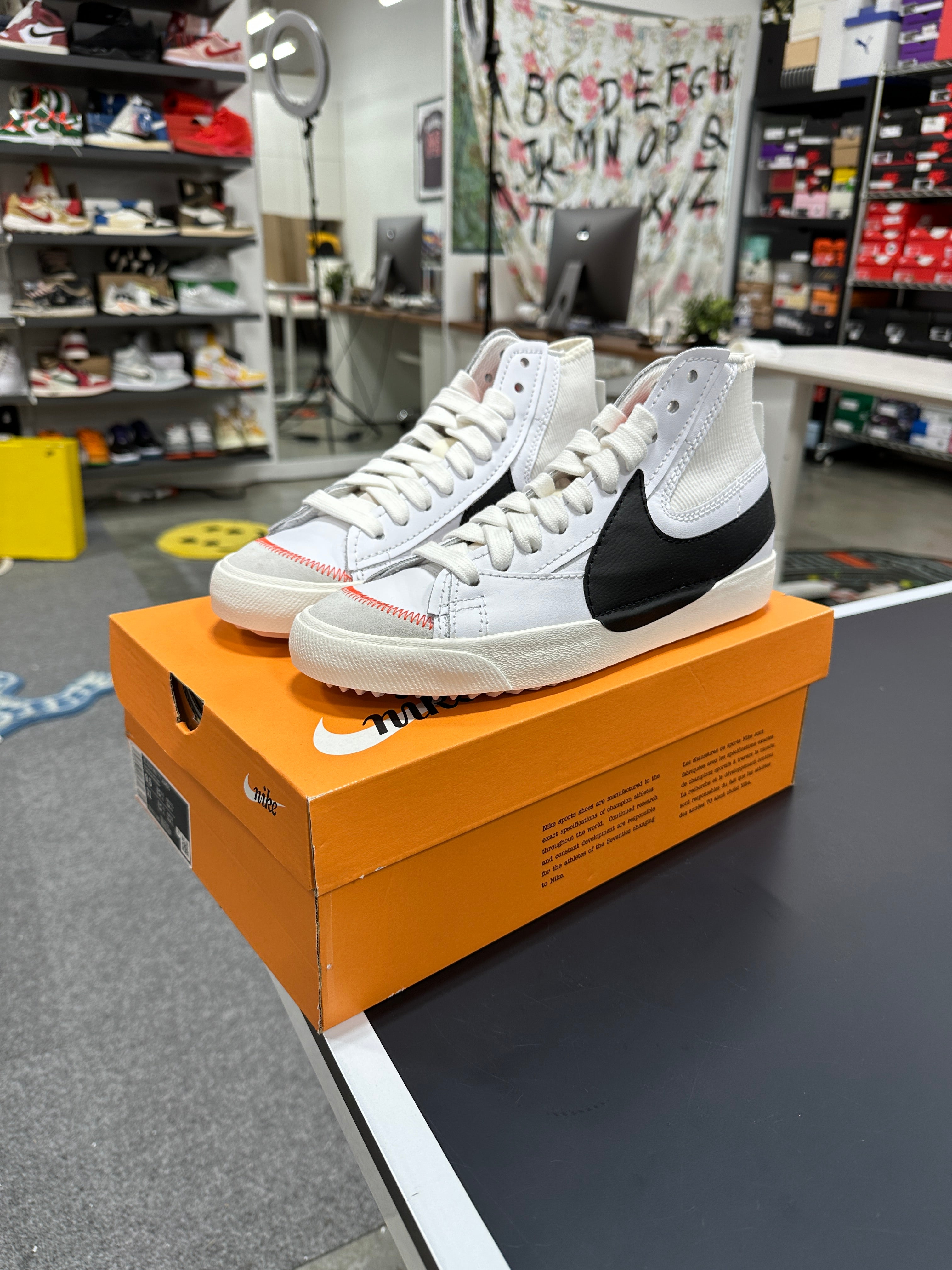 Nike Blazer Mid 77 Jumbo White Black Sz 9.5