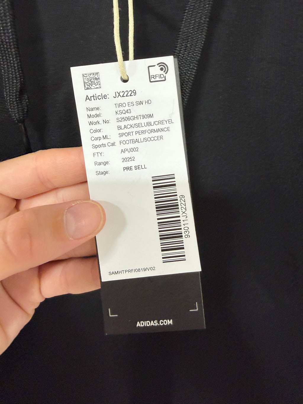 TIRO 25 ESSENTIALS SWEAT HOODIE Size Medium