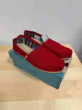 NEW TOMS Alpargata Slip-On Shoes Red Canvas women's sz 6.5