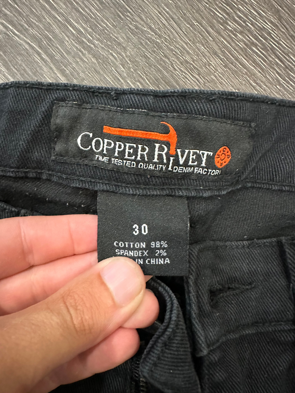 Copper Rivet Stacked Jeans Sz 30