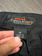 Load image into Gallery viewer, Copper Rivet Stacked Jeans Sz 30
