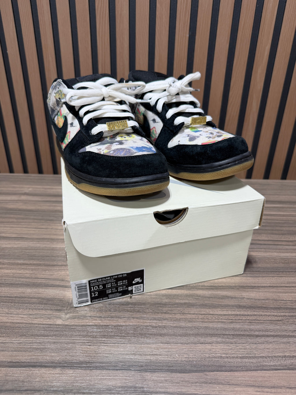 Supreme x Nike Dunk Low SB 'Rammellzee' Sz 10.5