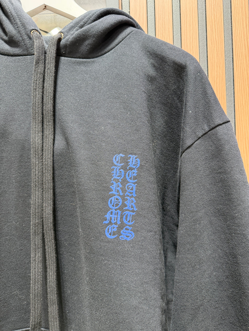 Chrome Hearts Chrome Hearts Vertical Logo Hoodie 'Black' Sz XL