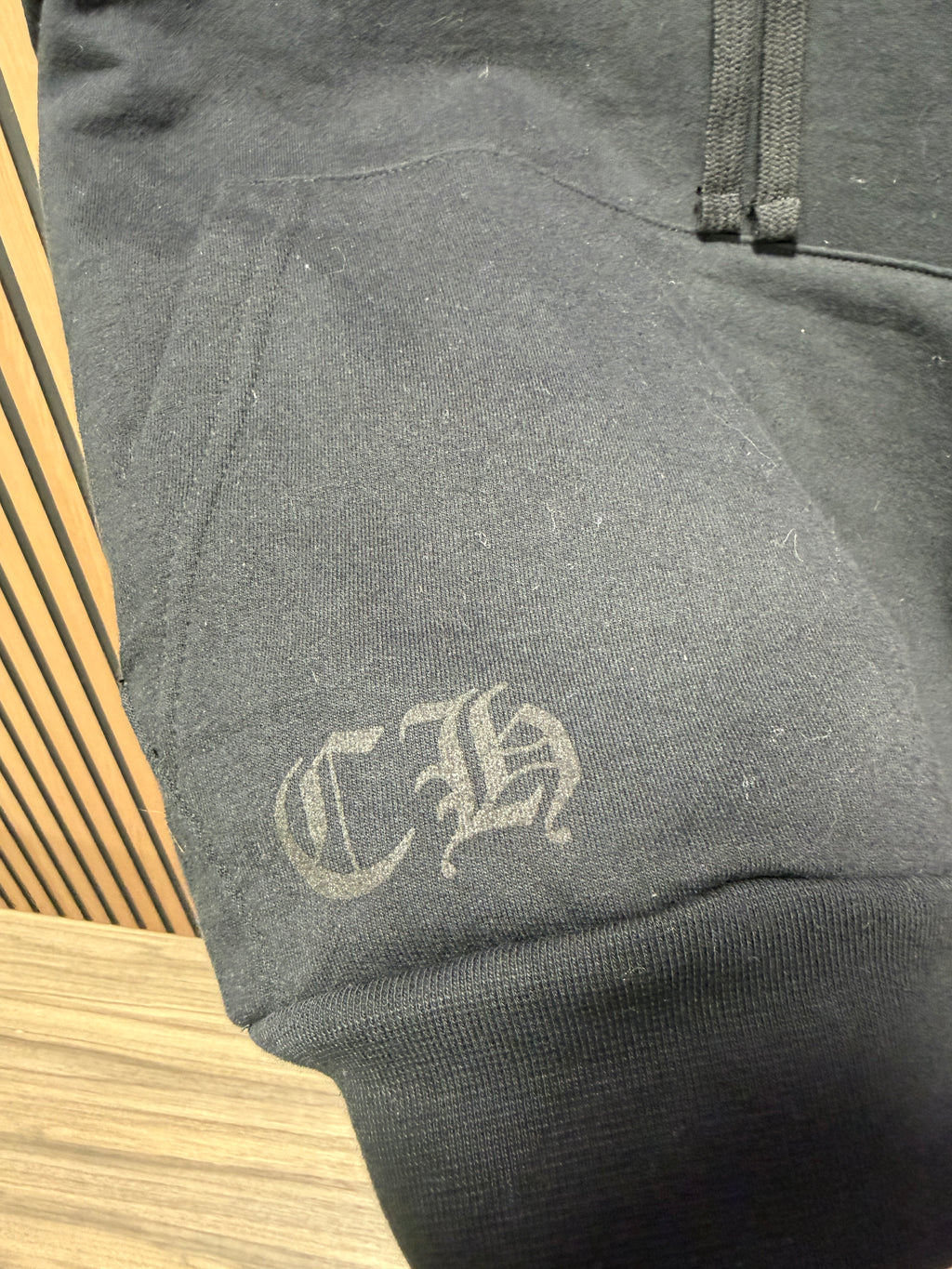 Chrome Hearts Chrome Hearts Vertical Logo Hoodie 'Black' Sz XL