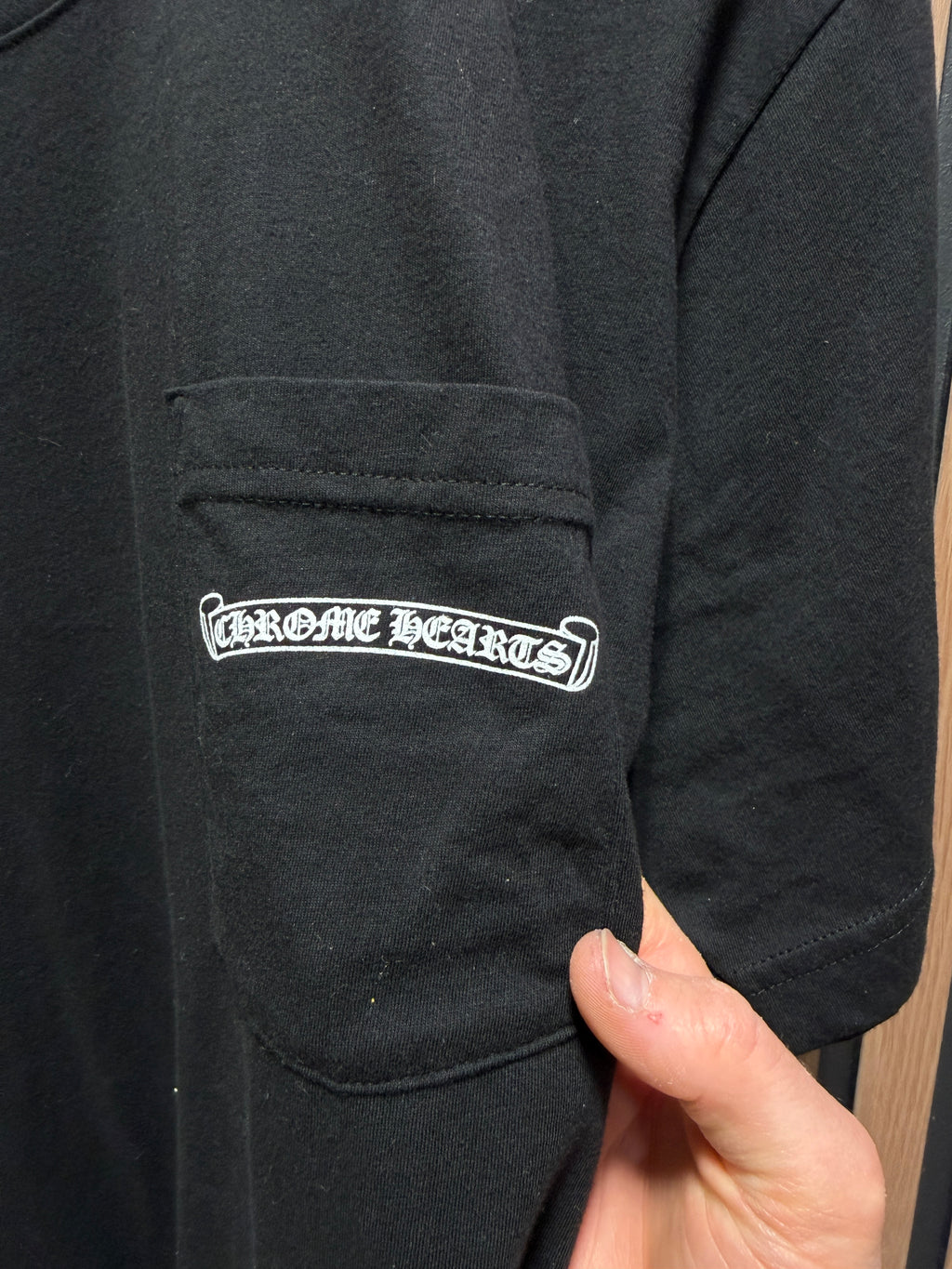 Chrome Hearts Scroll Logo T-Shirt 'Black' Sz Large