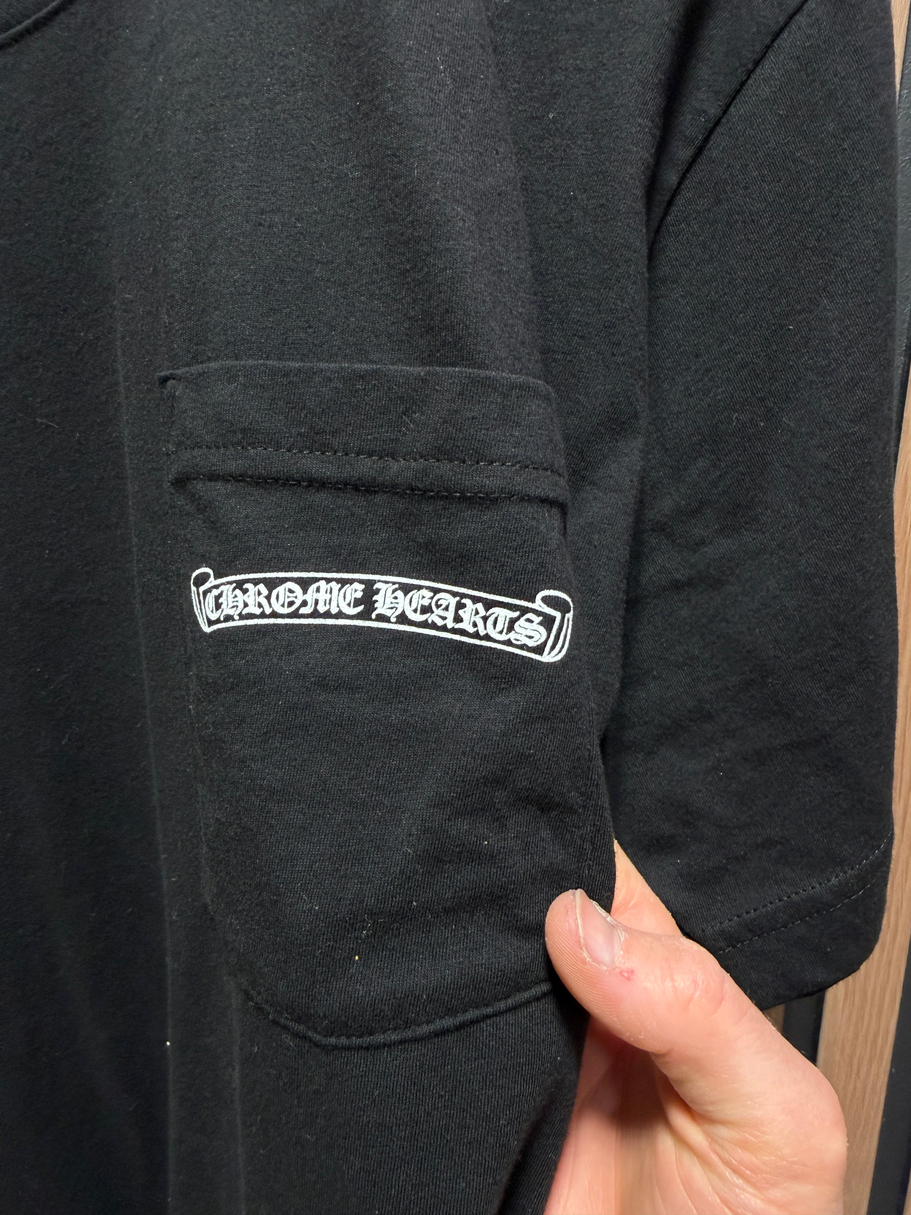 Chrome Hearts Scroll Logo T-Shirt 'Black' Sz Large