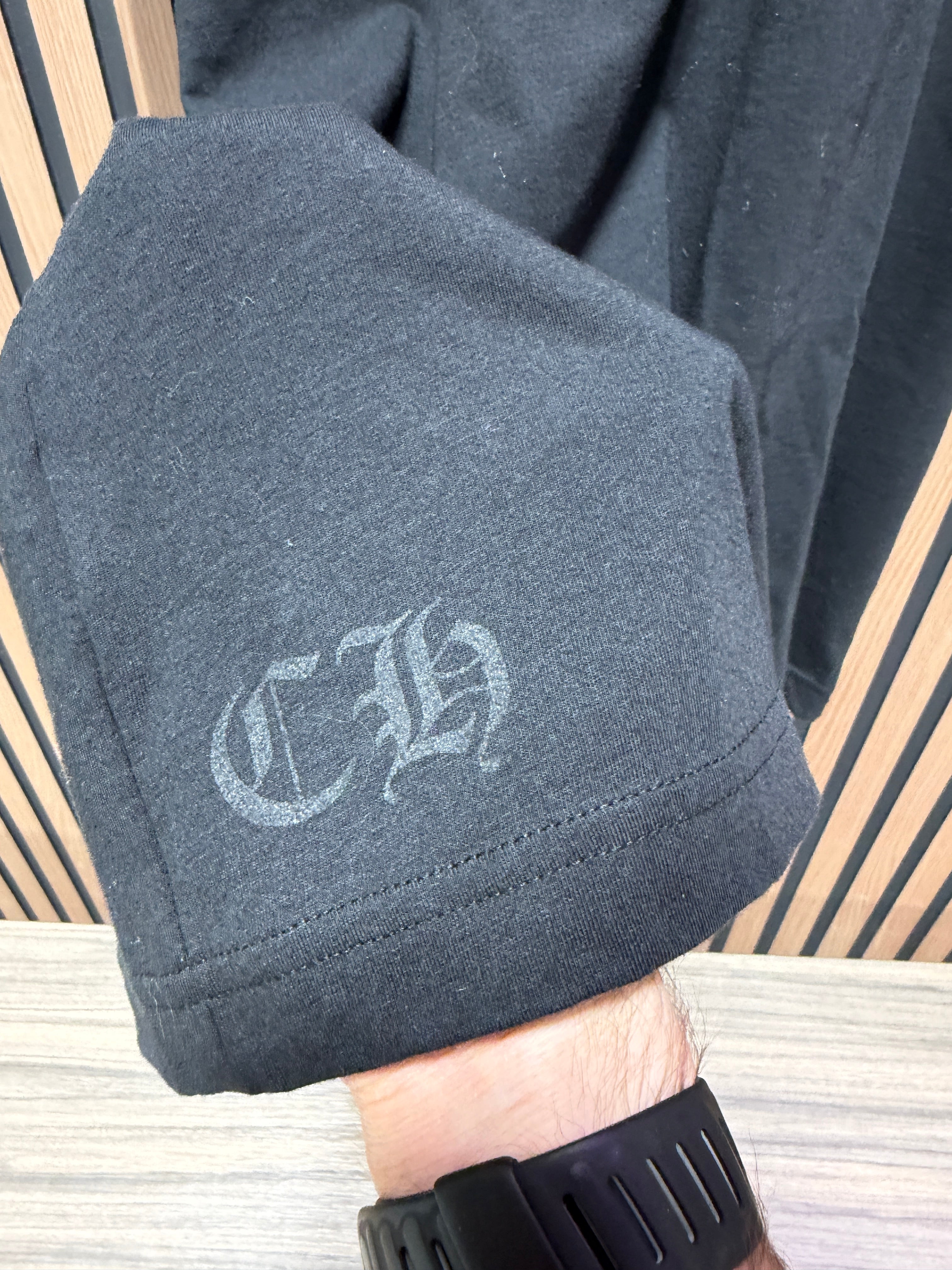 Chrome Hearts Scroll Logo T-Shirt 'Black' Sz Large