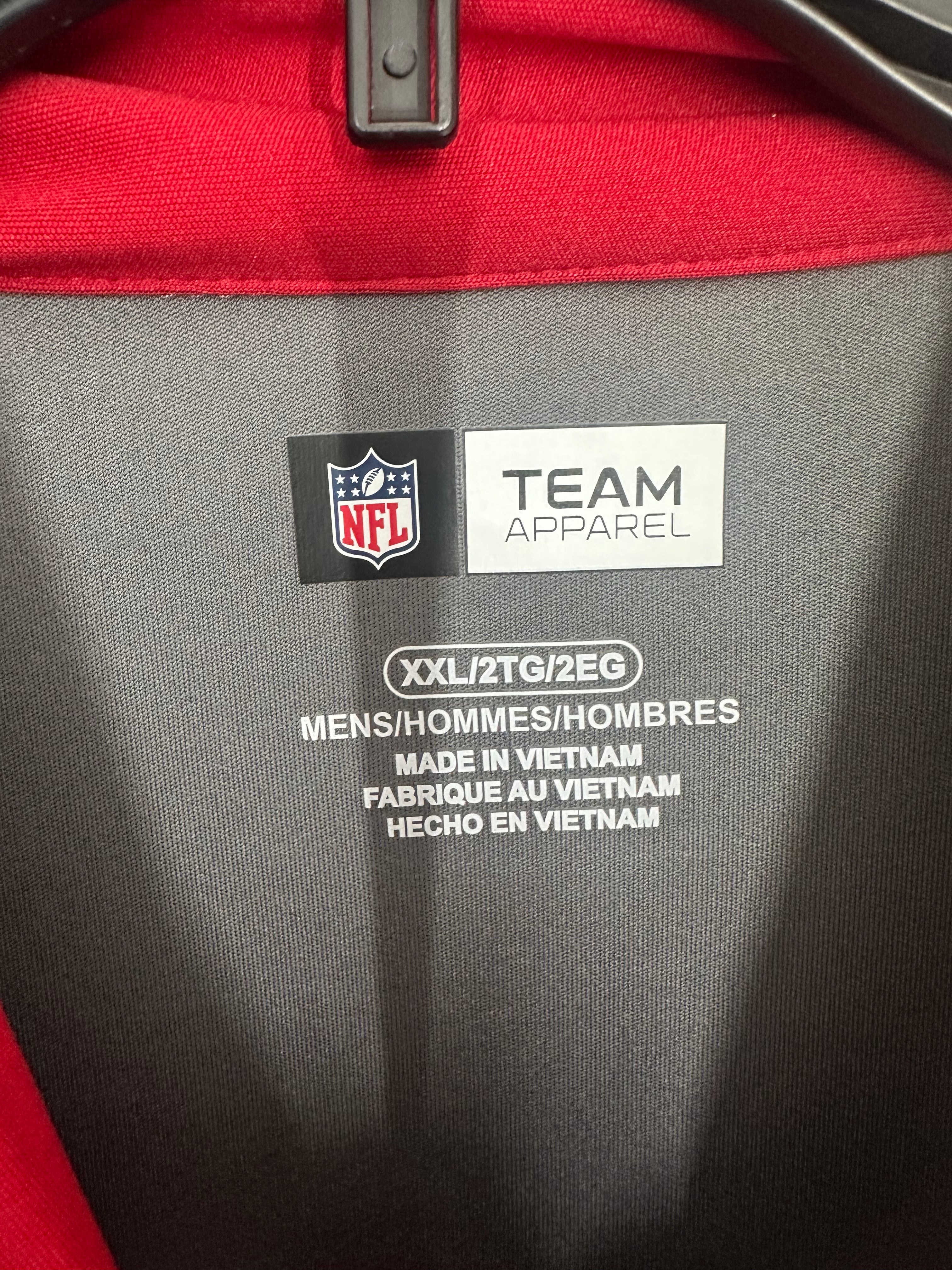 eBay NFL Atlanta Falcons Men's Poly Embossed Gray 1/2 Zip Sz 2XL