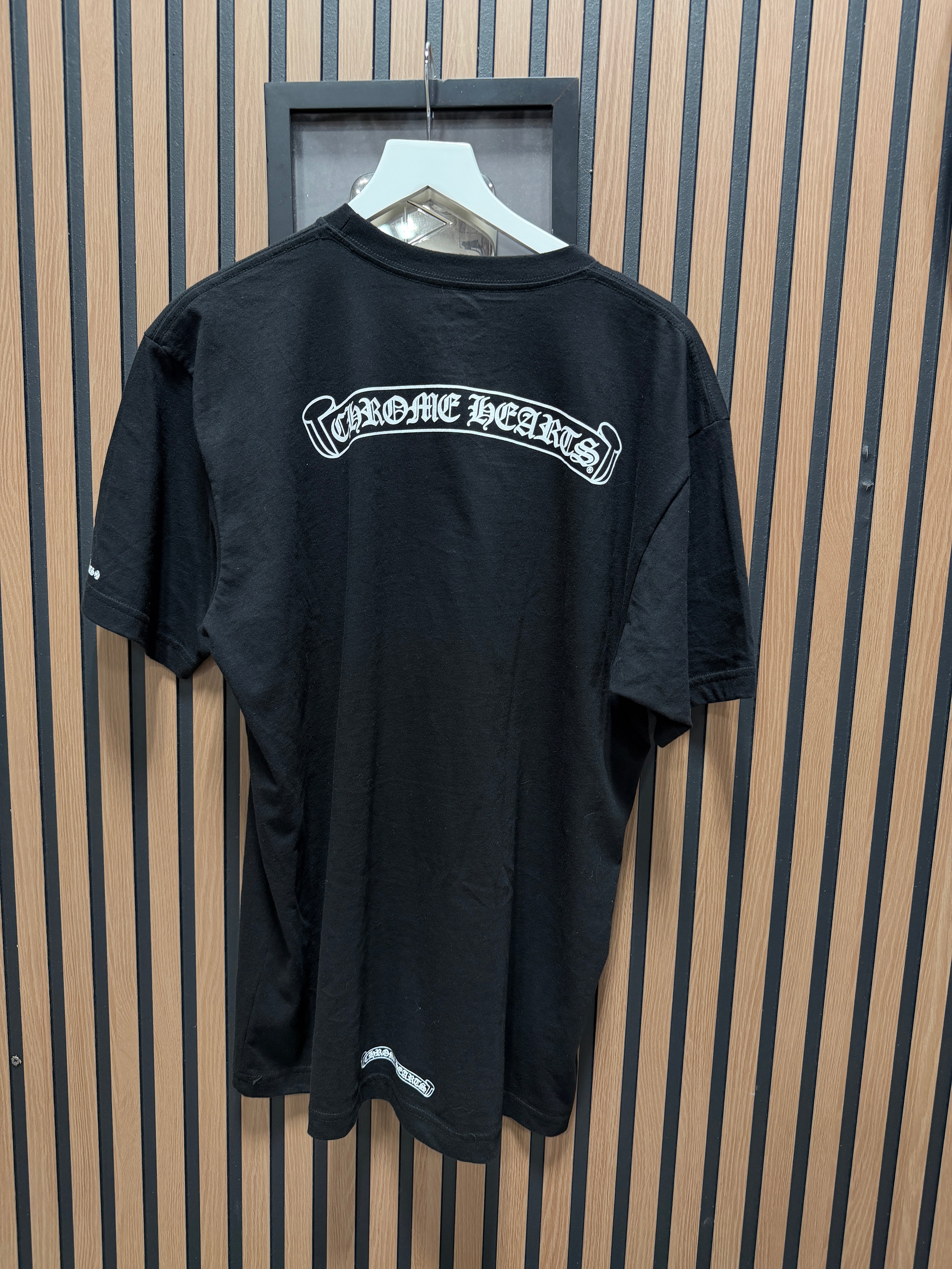 Chrome Hearts Scroll Logo T-Shirt 'Black' Sz Large