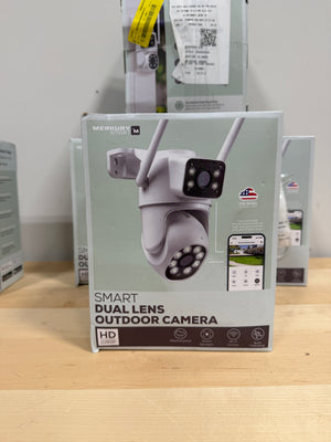 NEW Merkury Smart Dual Lens Outdoor Camera 1080p HD PTZ Security Cam